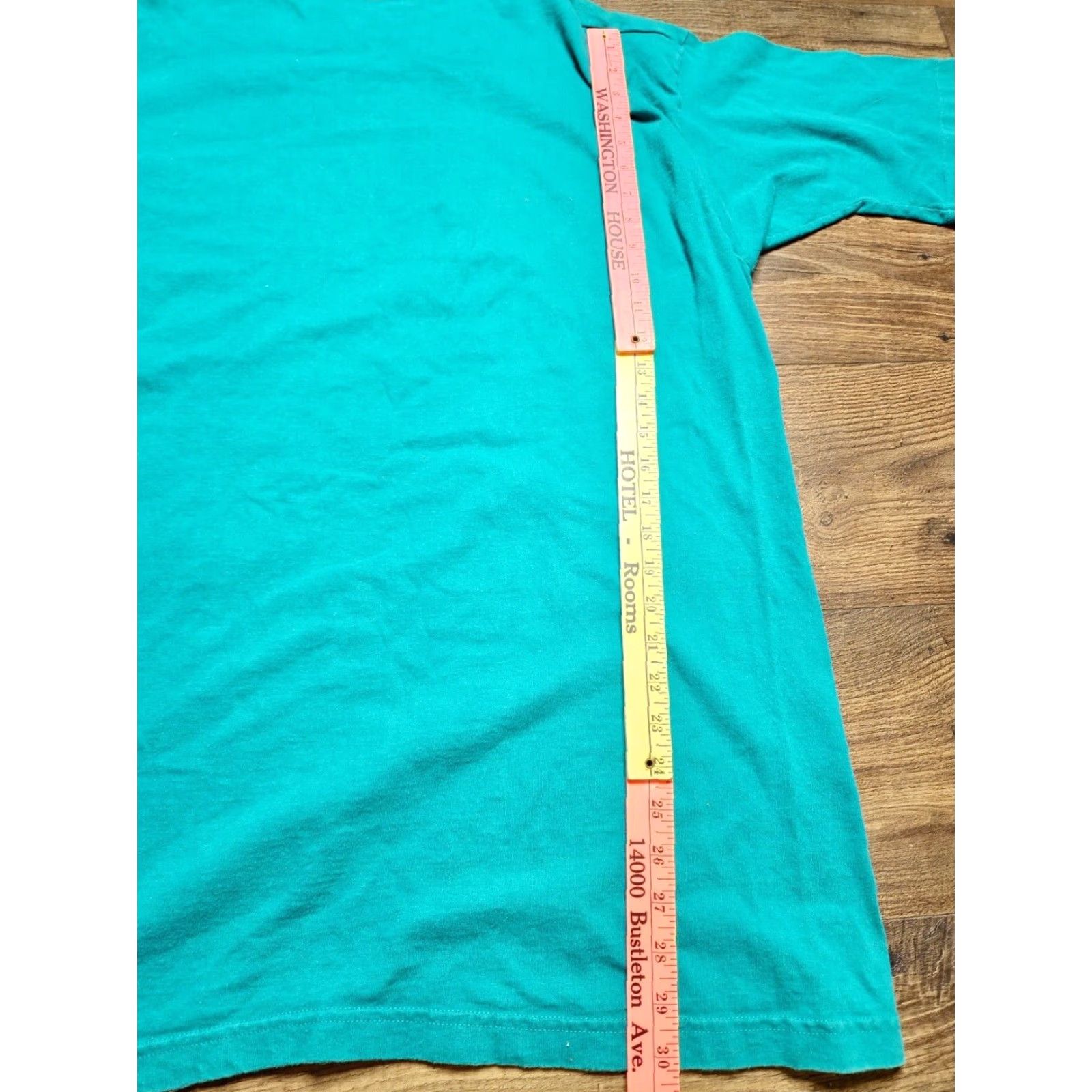 Hanes VINTAGE Hanes Heavyweight 50/50 Cotton Blend T-Shirt Men XL Green Short Sleeve 90s Concert Retro Size US XL / EU 56 / 4 - 4 Thumbnail