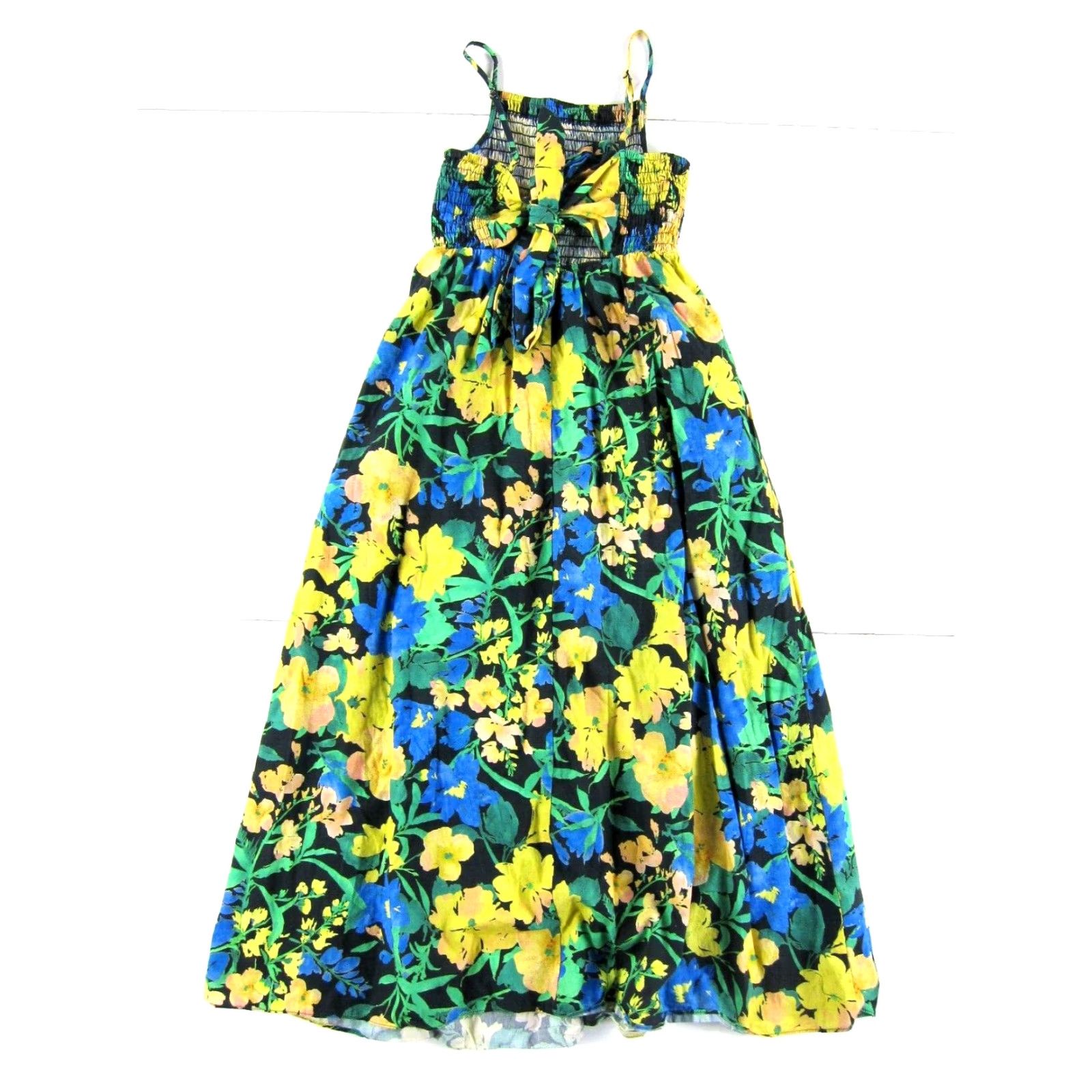 Topshop Topshop Floral Midi Tank Dress 4-6 Yellow Cotton 100% Sun Dress Sleeveless Square Neck Pullover Women Shop 4-6 Size S / US 4 / IT 40 - 2 Thumbnail