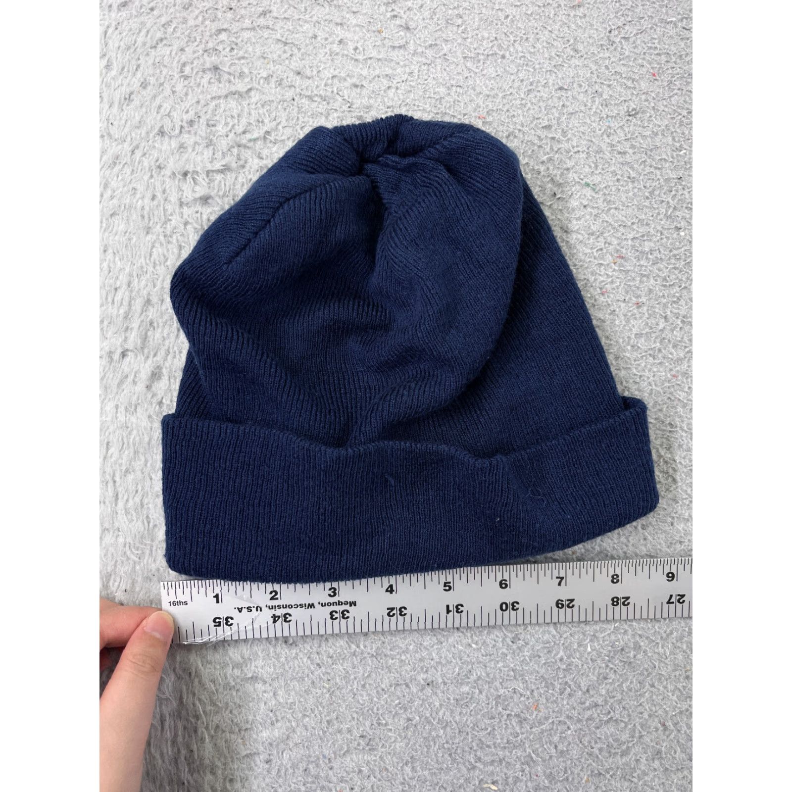 Nike Nike Beanie Toque Adult One Size Blue Red Knit Swoosh 100% Acrylic Outdoor Sports Men Beanie Size ONE SIZE - 3 Thumbnail
