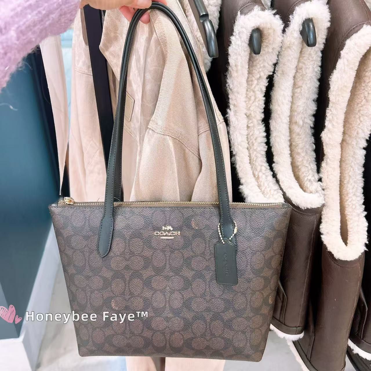 Coach Fiona Zip Tote Bag In Signature Canvas CBT18 Size ONE SIZE - 3 Thumbnail