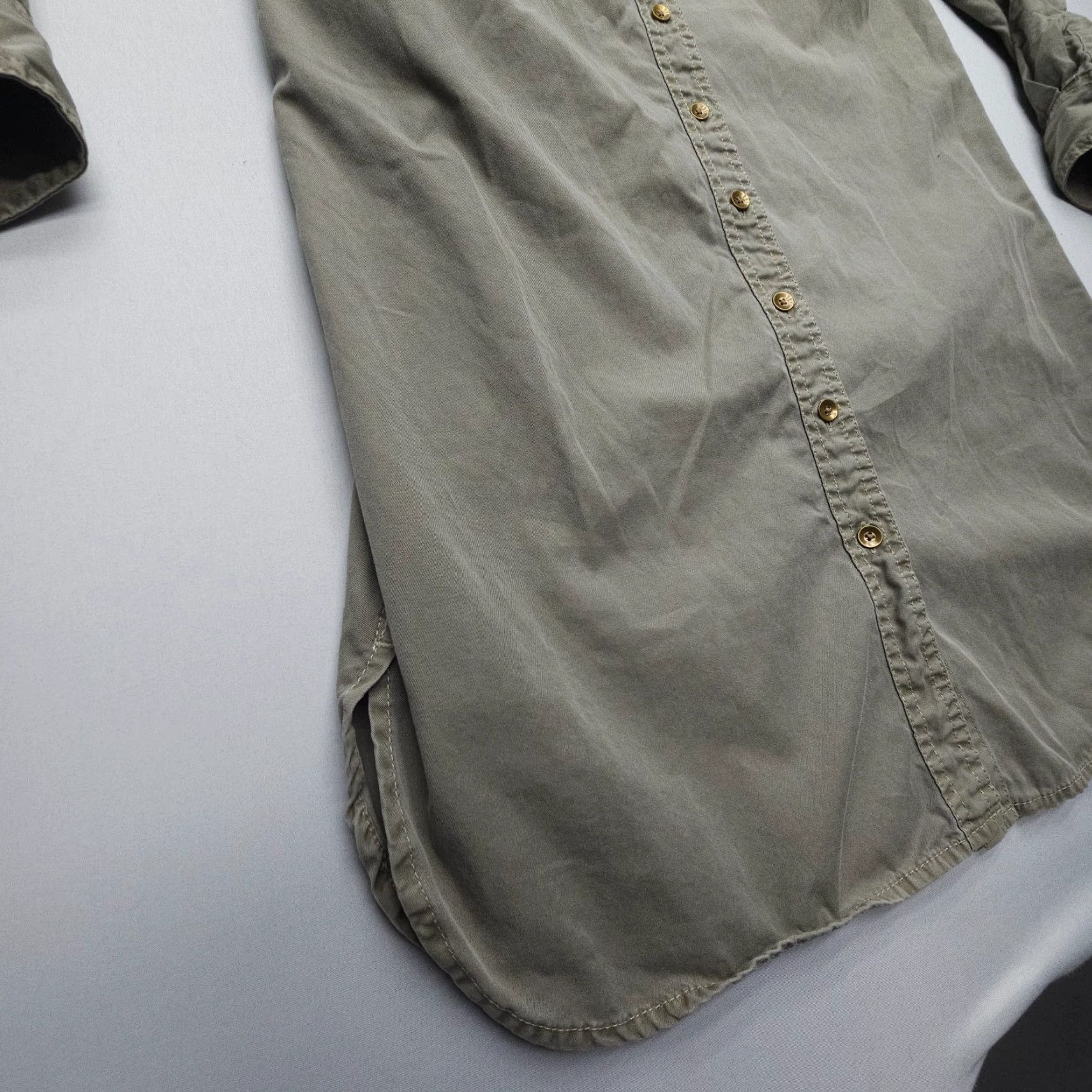 Gap Gap Shirt Dress Safari Military Y2K Green Twill Cotton Long Sleeve Size Medium Size M / US 6-8 / IT 42-44 - 5 Thumbnail