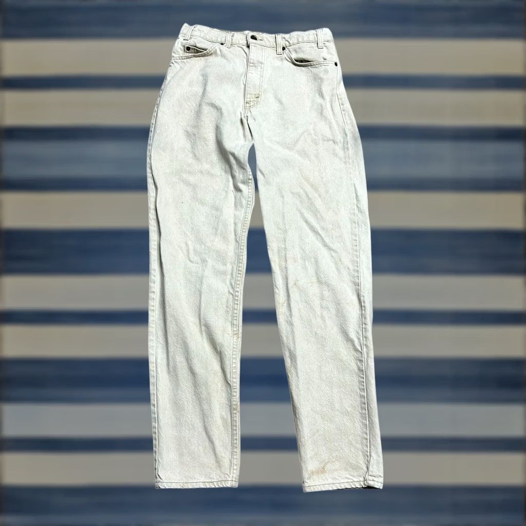 Levi's VINTAGE Levi's 550 Jeans Regular 32x34 Beige Cream 90s Tapered Leg USA Read Size US 32 / EU 48 - 1 Thumbnail