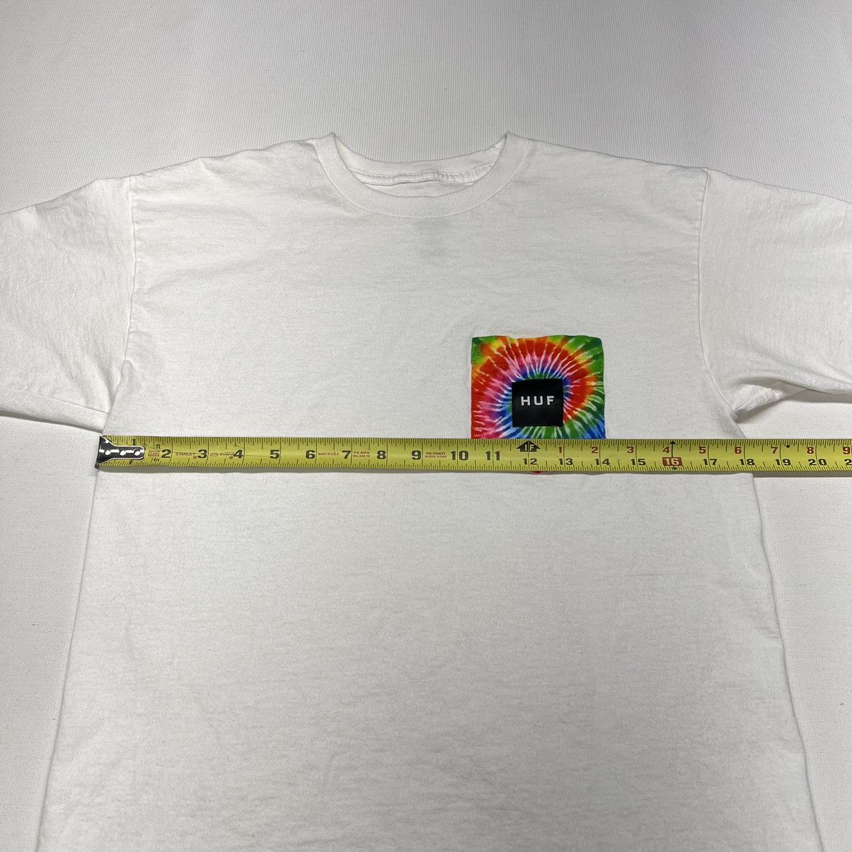 Huf HUF Tee Shirt White Tie Dye Pocket Logo Short Sleeve Skate Size US M / EU 48-50 / 2 - 17 Thumbnail