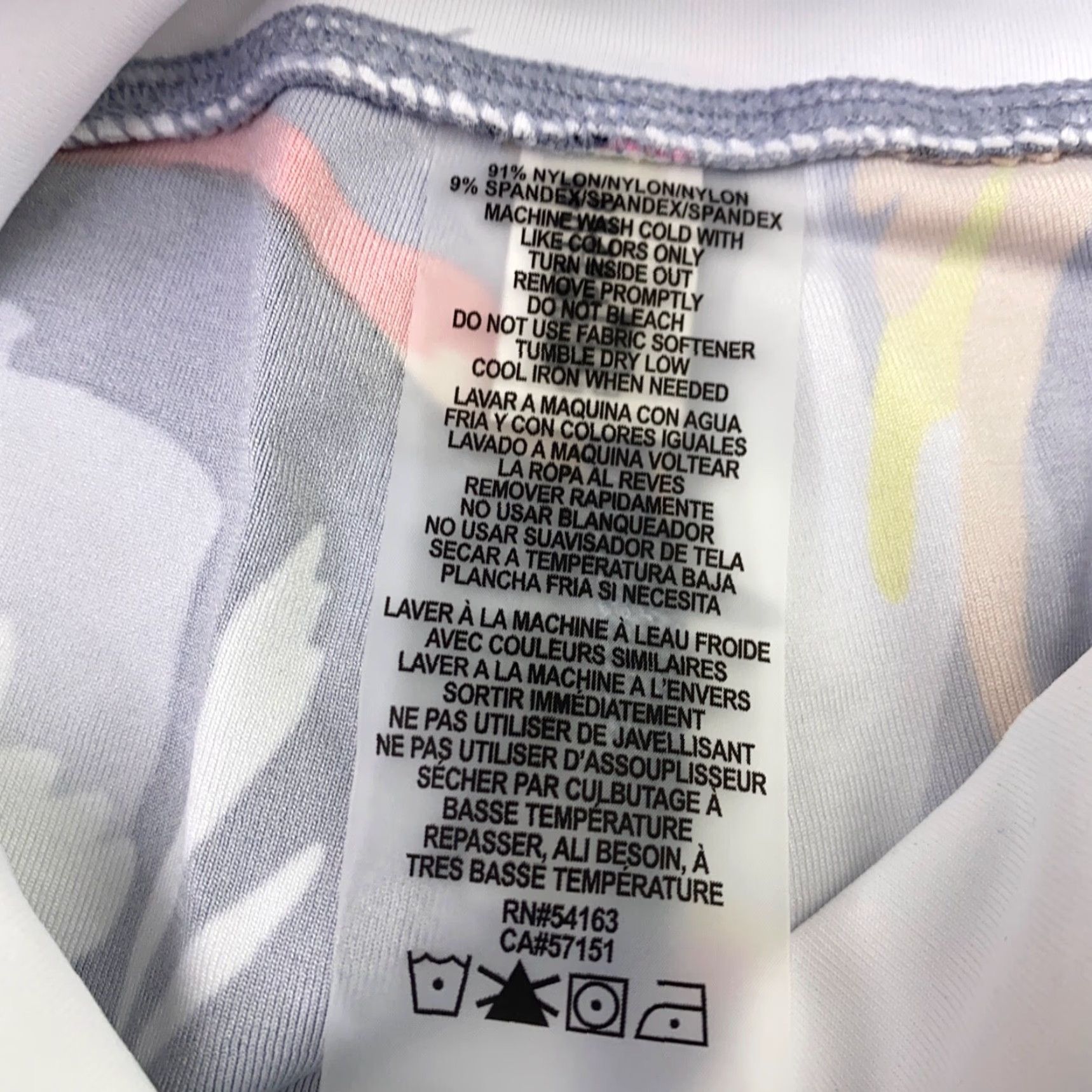 Calvin Klein Calvin Klein Leggings Womens XS Gray Floral Hi-Rise Cropped Pockets Nylon Spandex Size 26" / US 2 / IT 38 - 7 Thumbnail