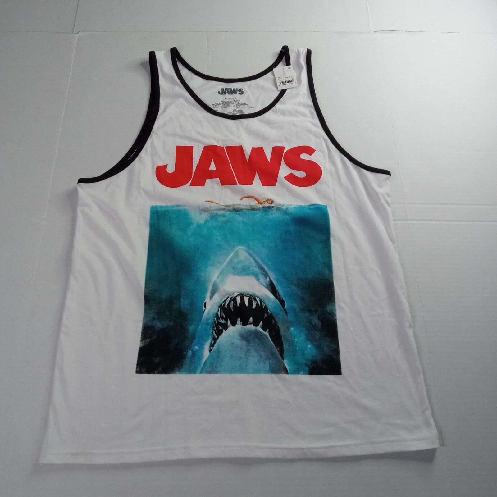 & Other Stories Universal Jaws Shark Tank Top Muscle Shirt Mens Size L White Size US L / EU 52-54 / 3 - 1 Thumbnail