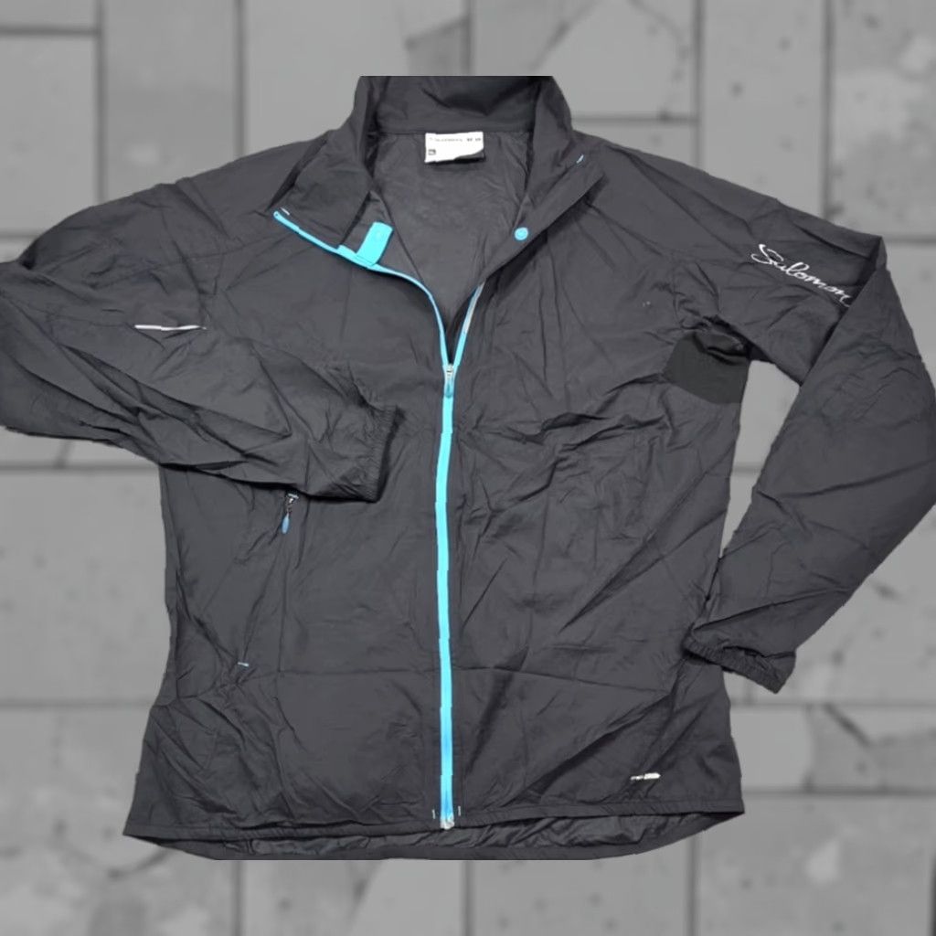 Salomon Salomon ClimaWind Women XL Nordic Ski Jacket Black Lightweight Nylon Windbreaker Jacket Windbreaker, Women XL Black Salomon ClimaWind Size XL / US 12-14 / IT 48-50 - 1 Thumbnail