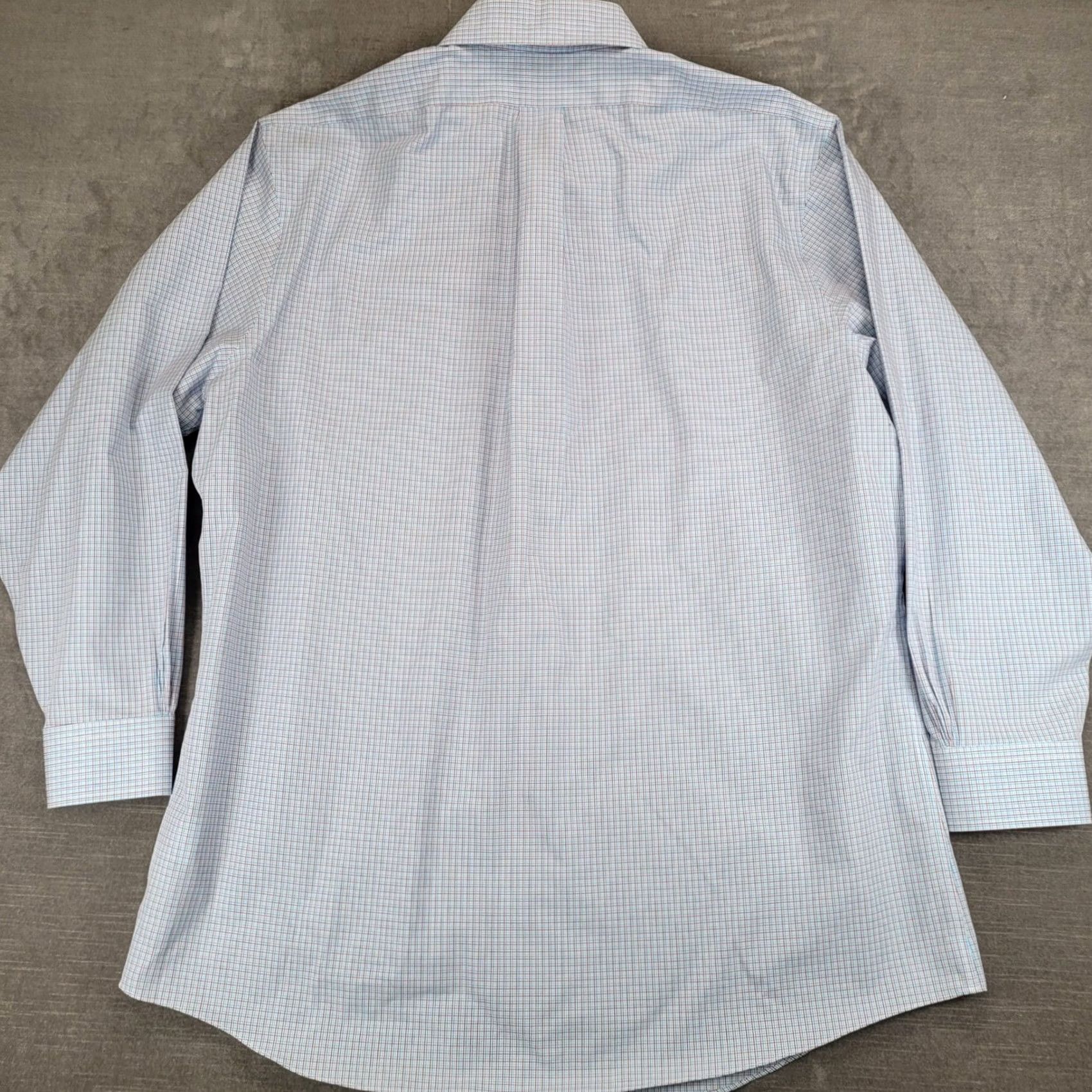 Brooks Brothers Brooks Brothers Dress Shirt Regent Fit Non Iron 17 2/3 43 Blue Gingham Mens Button-Down 100% Cotton Shirt Pattern Check Size 46R - 7 Thumbnail
