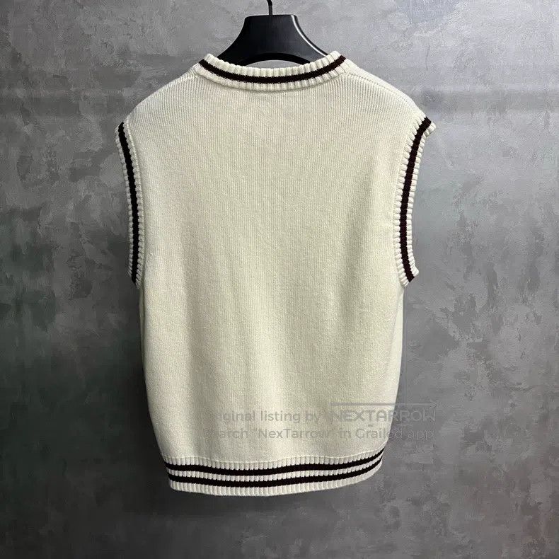 Louis Vuitton Louis Vuitton 24 white trim detail cotton wool waistcoat v Size US M / EU 48-50 / 2 - 5 Thumbnail