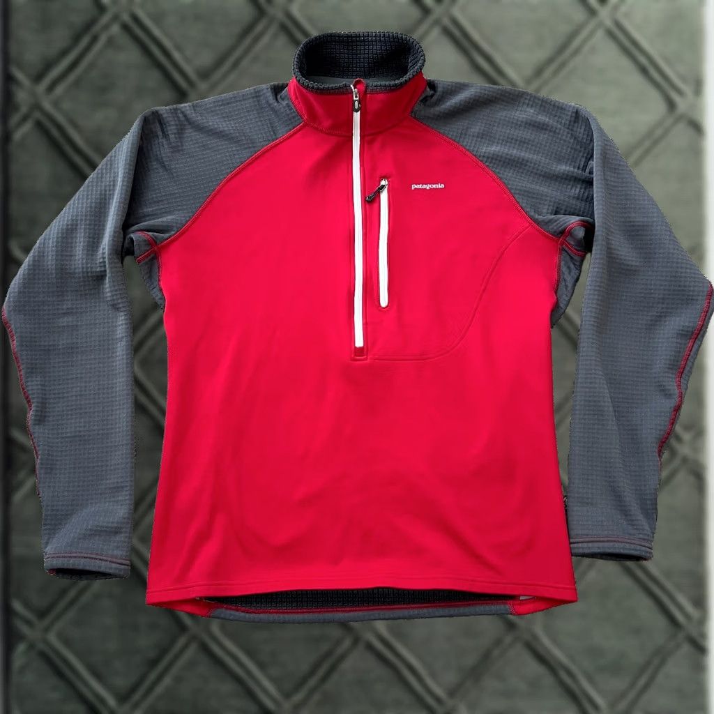 Patagonia Patagonia Pullover Wind Shield Cycle 24990 Red Men's Size Large Grid Fleece Shirt Size US L / EU 52-54 / 3 - 1 Thumbnail
