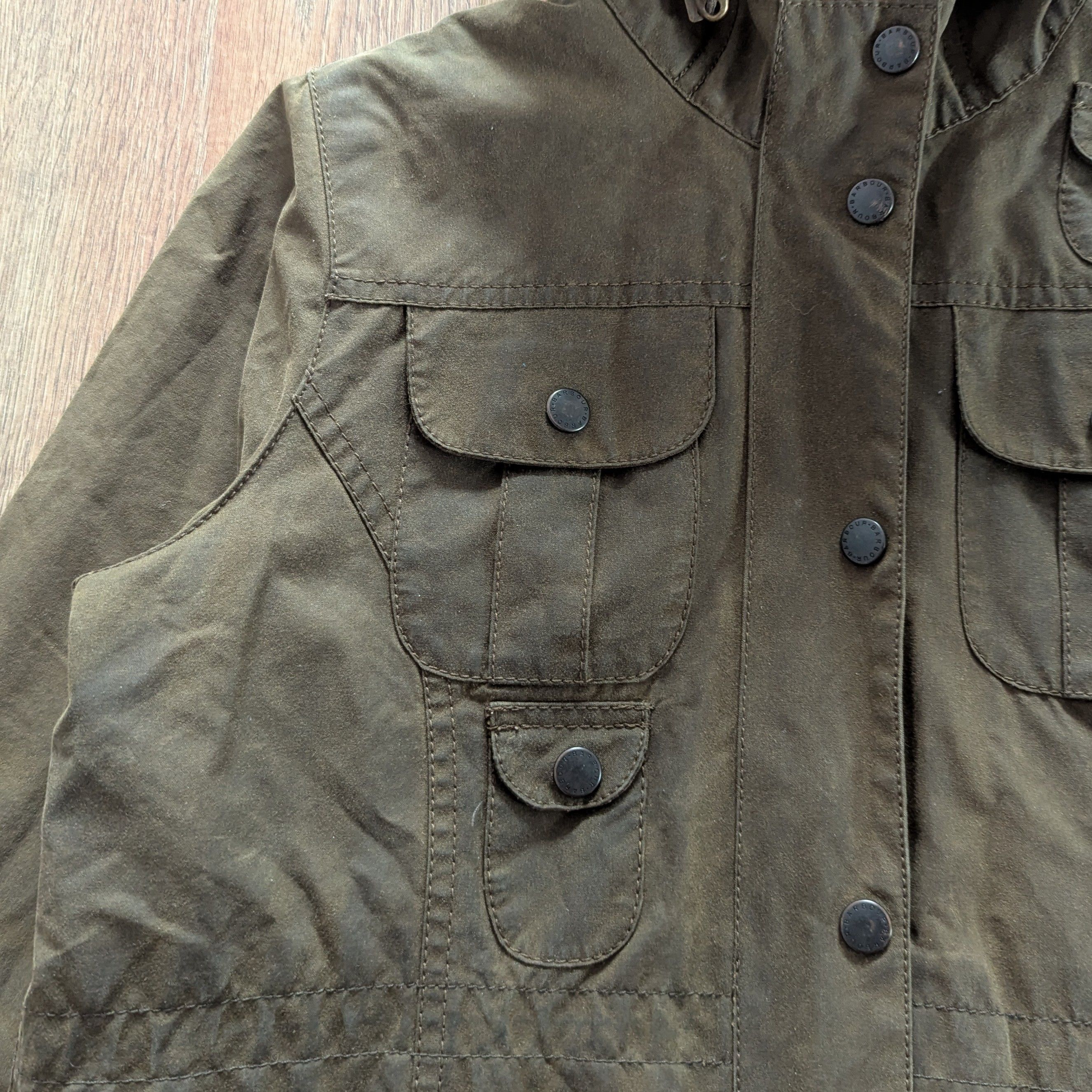 Barbour Barbour Winter Force Parka Wax Hooded Jacket Size Girls XL Size XL / US 12-14 / IT 48-50 - 5 Thumbnail
