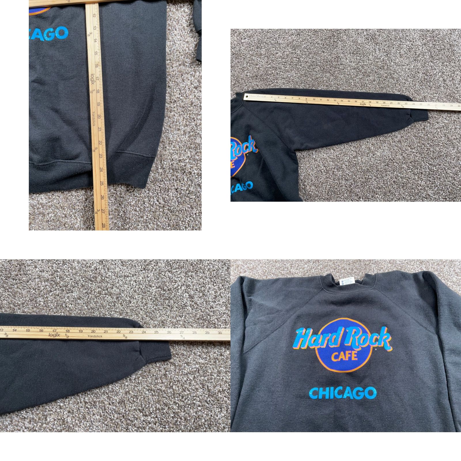 Hard Rock Cafe VTG Hard Rock Cafe Chicago Sweatshirt Adult Large Black 50/50 USA Made Raglan Size US L / EU 52-54 / 3 - 8 Thumbnail