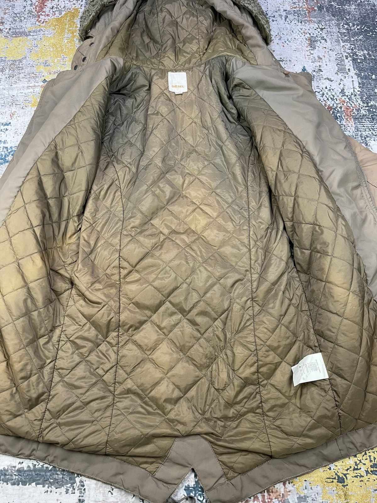 Diesel Vtg Diesel Embossed Leather Fish Tail Trench Coat Size US XS / EU 42 / 0 - 10 Thumbnail