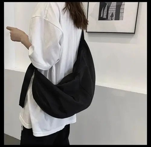 Designer Shoulder Nylon Roomy Bag Japanese Harajuku style Zipper Size ONE SIZE - 4 Thumbnail
