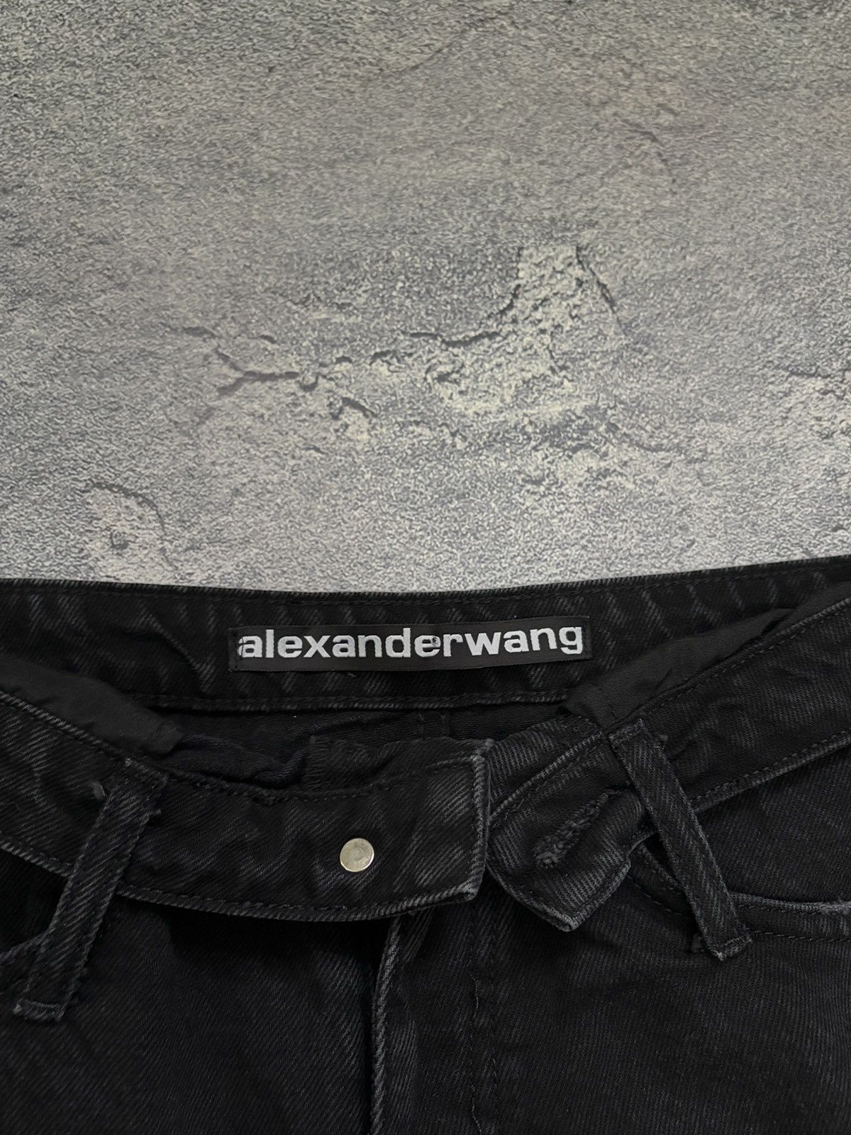 Alexander Wang Alexander Wang Double Waistband Fold-Over Jeans Black 28 Size 28" / US 6 / IT 42 - 3 Thumbnail