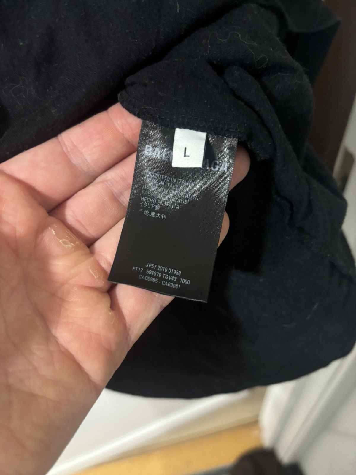 Balenciaga Paris logo tee Size US L / EU 52-54 / 3 - 3 Thumbnail