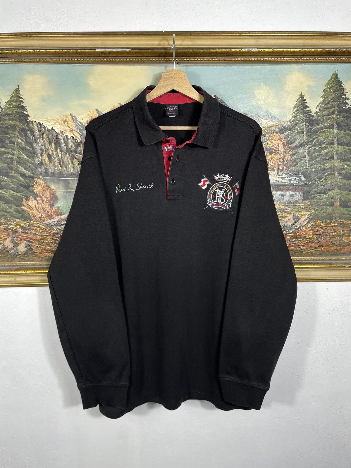 Designer × Paul & Shark × Vintage Paul&Shark Polo Longsleeve Vintage Luxury Old Money Designer Size US XXL / EU 58 / 5 - 1 Thumbnail