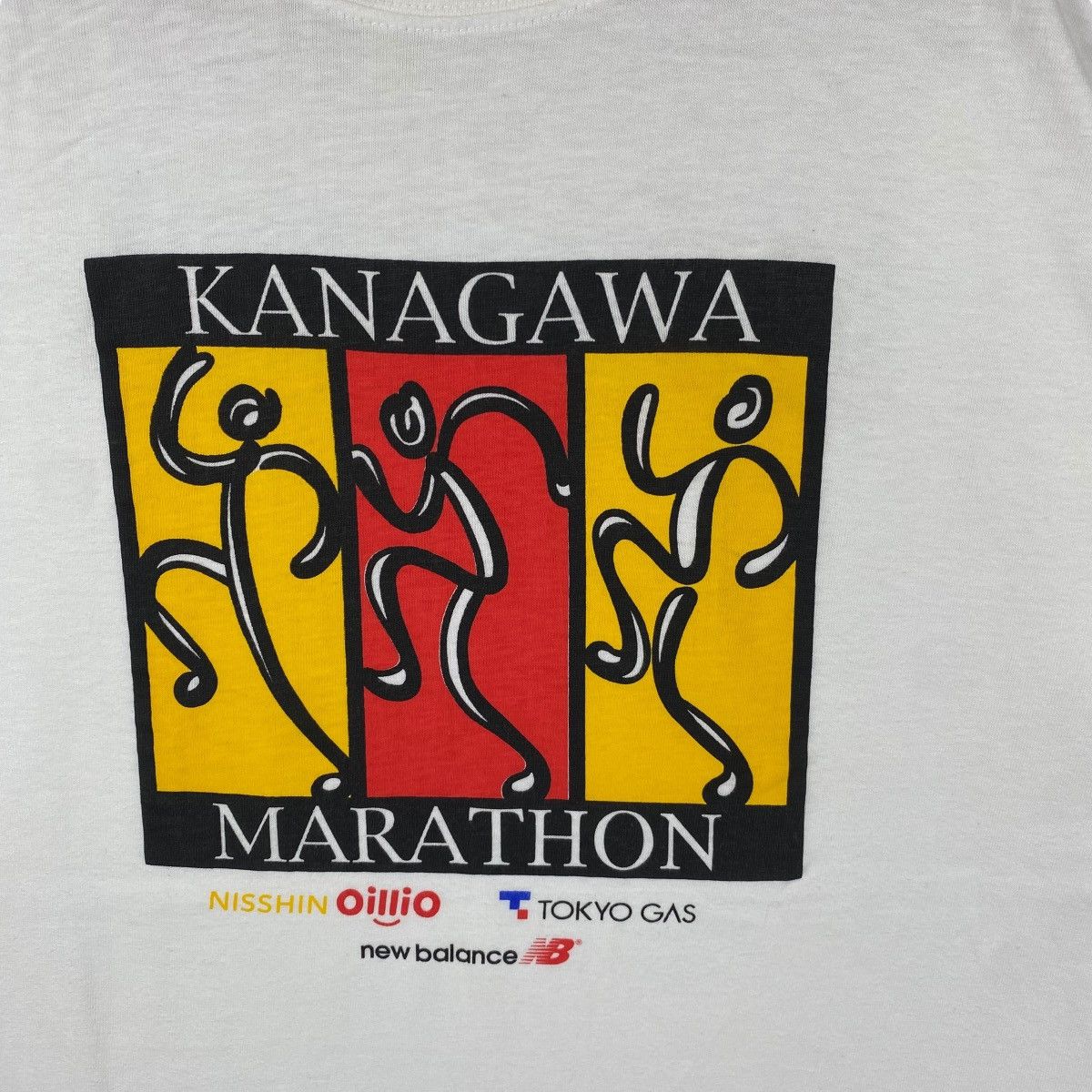 Vintage Vintage 90's KANAGAWA MARATHON New Balance Graphic Tee Shirt Size US M / EU 48-50 / 2 - 2 Thumbnail