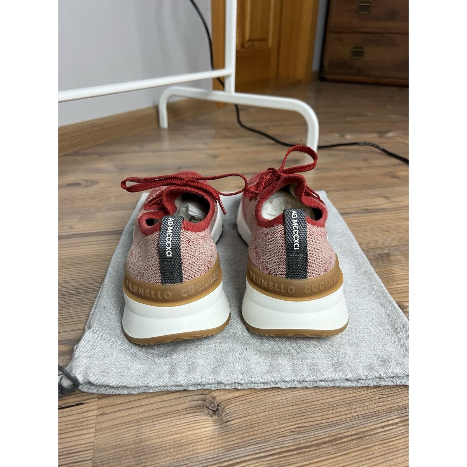 Brunello Cucinelli MINT! Brunello Cucinelli Suede-Trimmed Stretch-Knit Sneakers Size US 10 / EU 43 - 8 Thumbnail