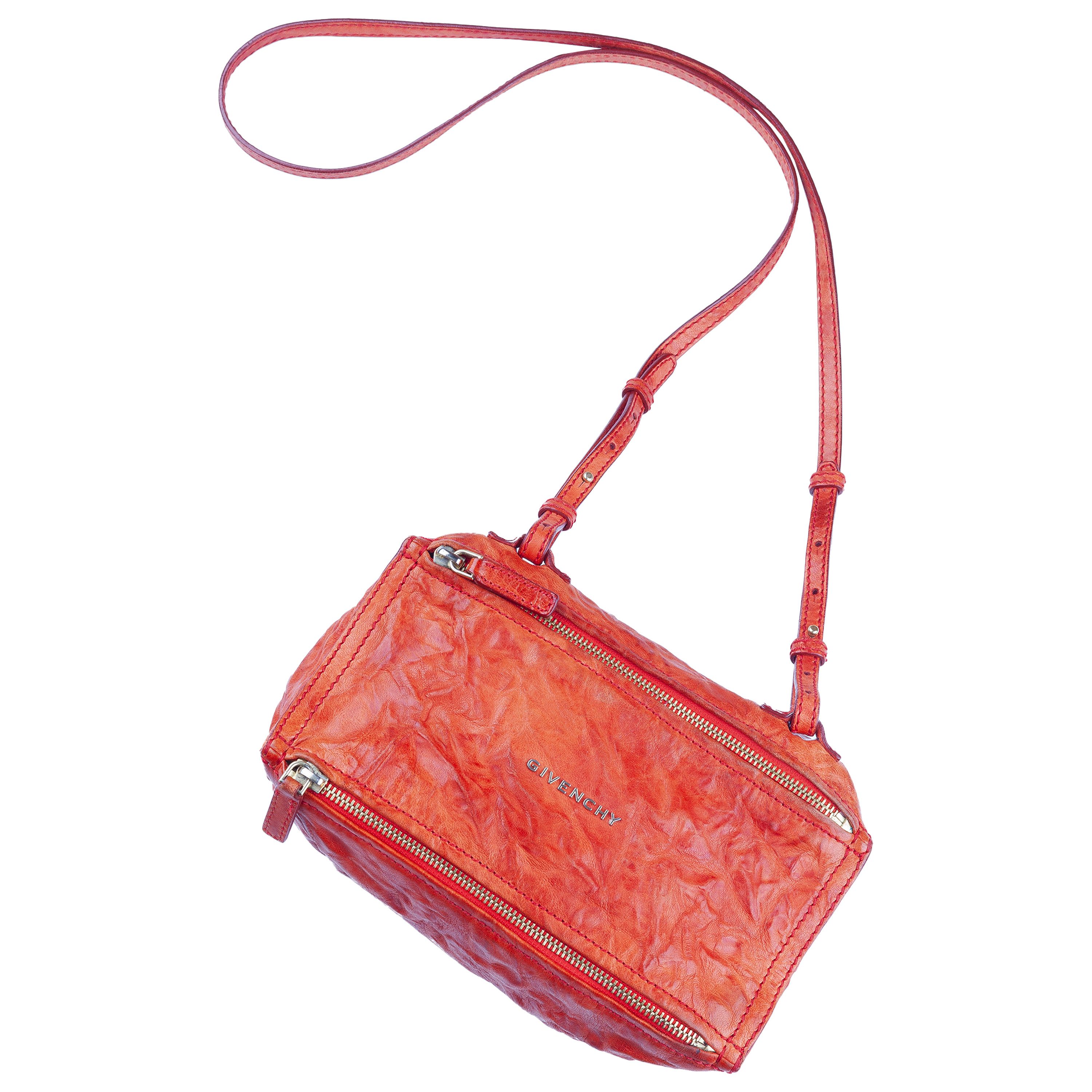 Givenchy Givenchy Paris Goatskin Coral Mini Pandora Vintage Bag Size ONE SIZE - 9 Thumbnail