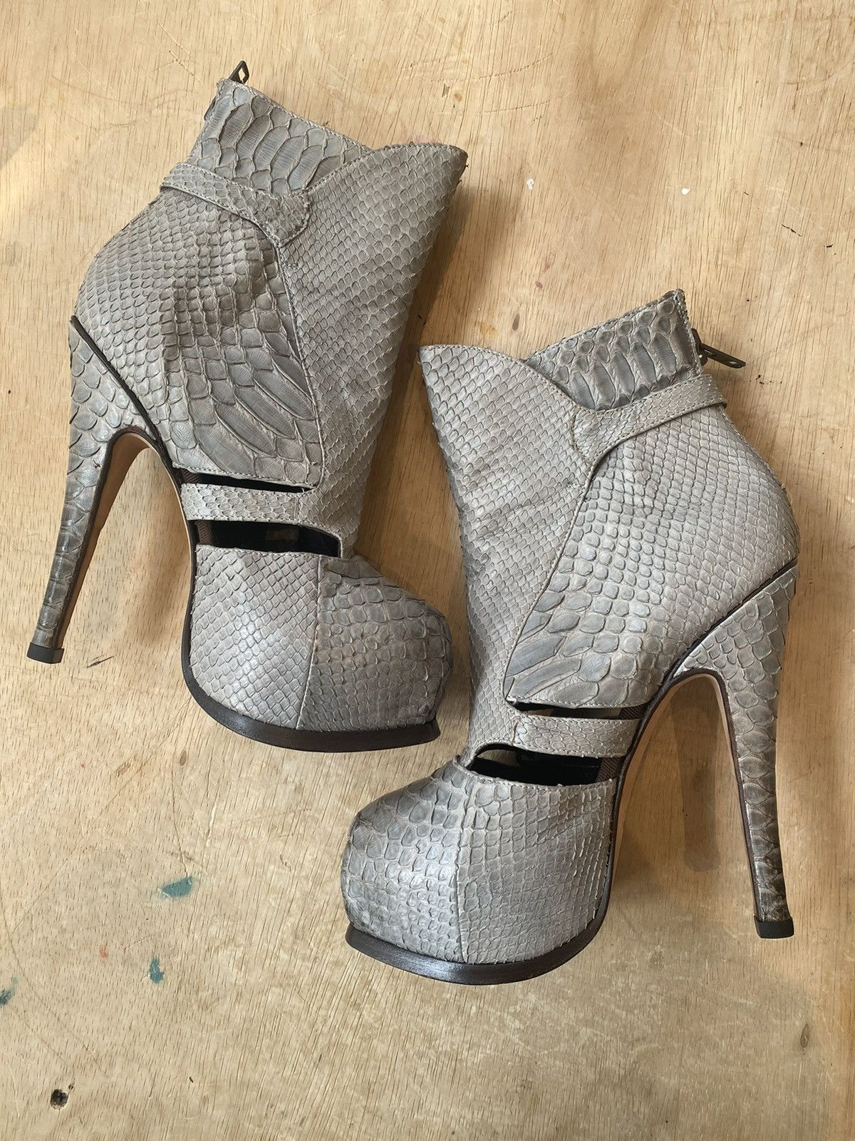 David Eden × Raparo Raparo X Vero Cuoio Python High Heels Platform Size39 Size US 9 / IT 39 - 7 Thumbnail