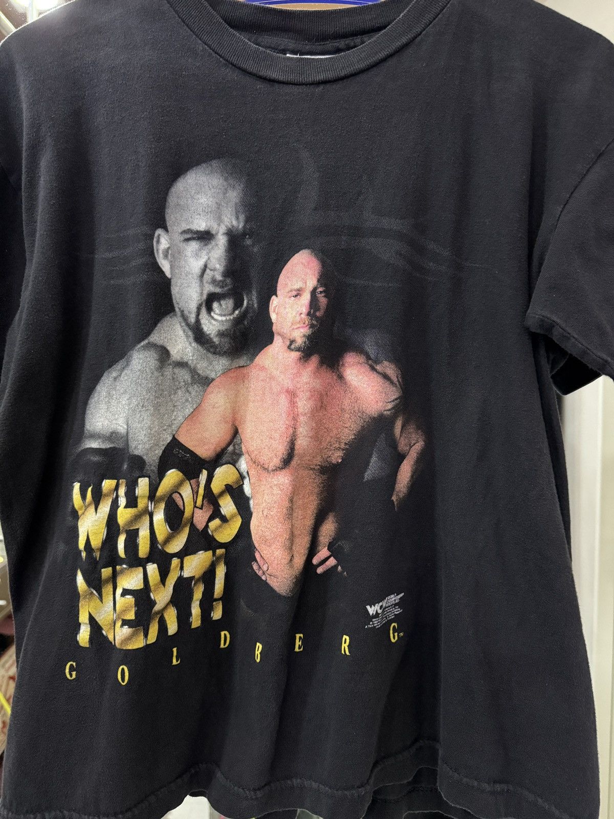 Vintage Vintage 1990’s Who’s Next Goldberg WCW T-Shirt Size US XS / EU 42 / 0 - 1 Preview