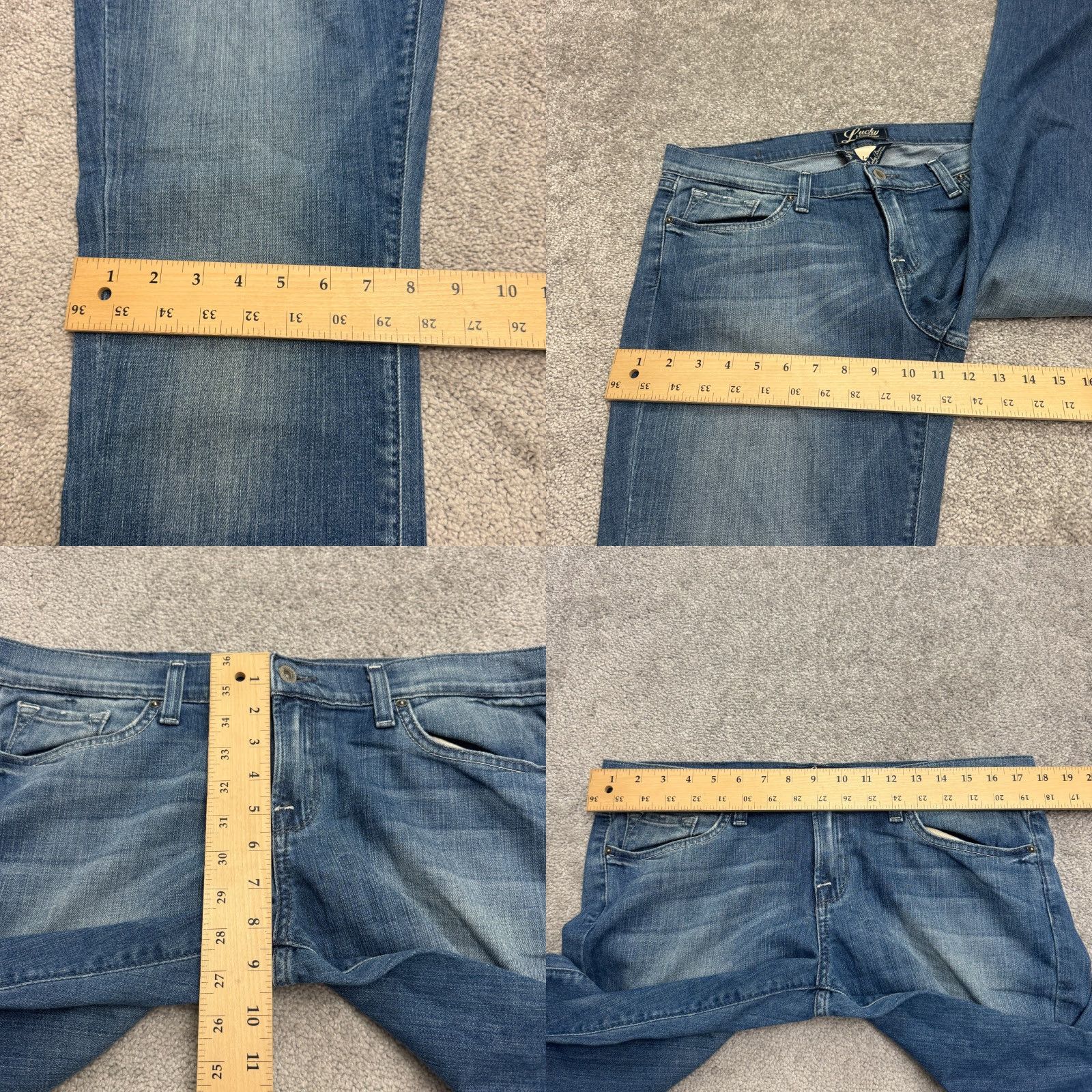 Lucky Brand Lucky Brand Jeans Womens 14 32 Blue Mid Rise Straight Denim 5-Pocket Regular Inseam 29 Inseam City Outdoor Vintage No Size 36" / US 14 / IT 50 - 9 Thumbnail