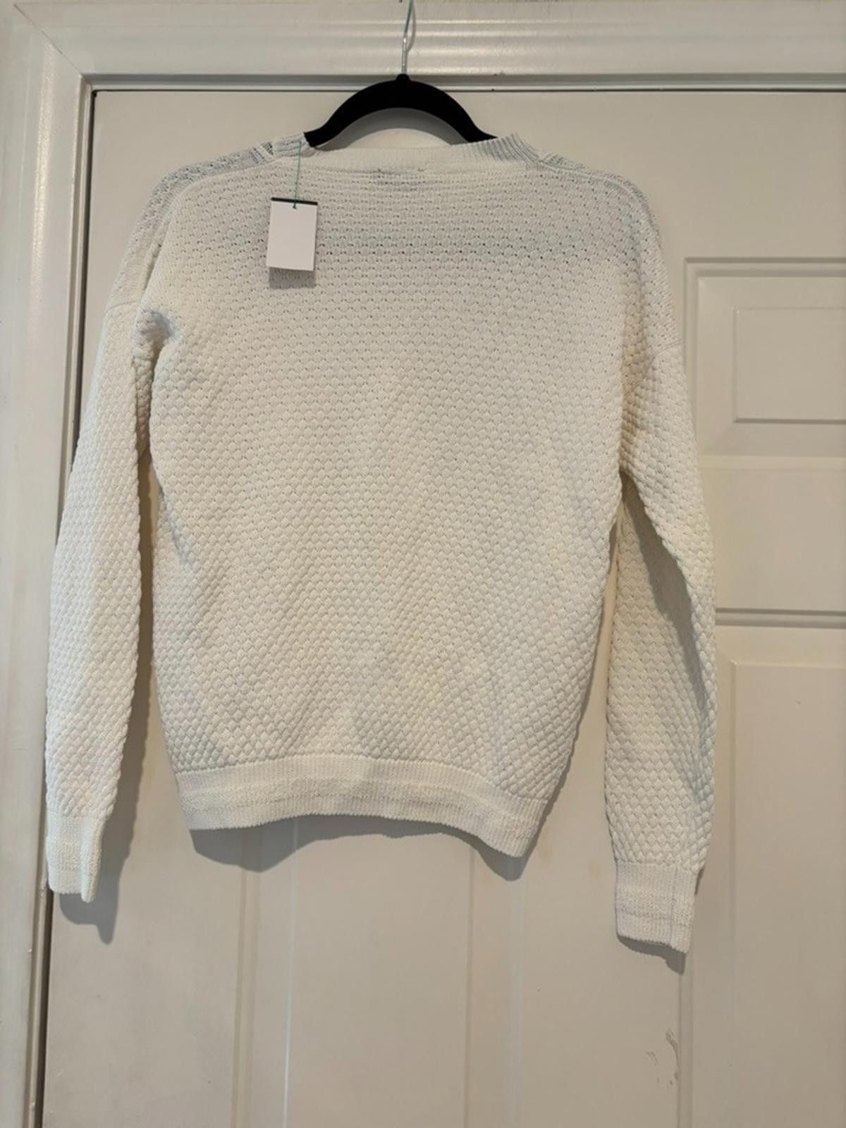Joseph Womens sz S white Josephs knit sweater #548 Size S / US 4 / IT 40 - 2 Thumbnail