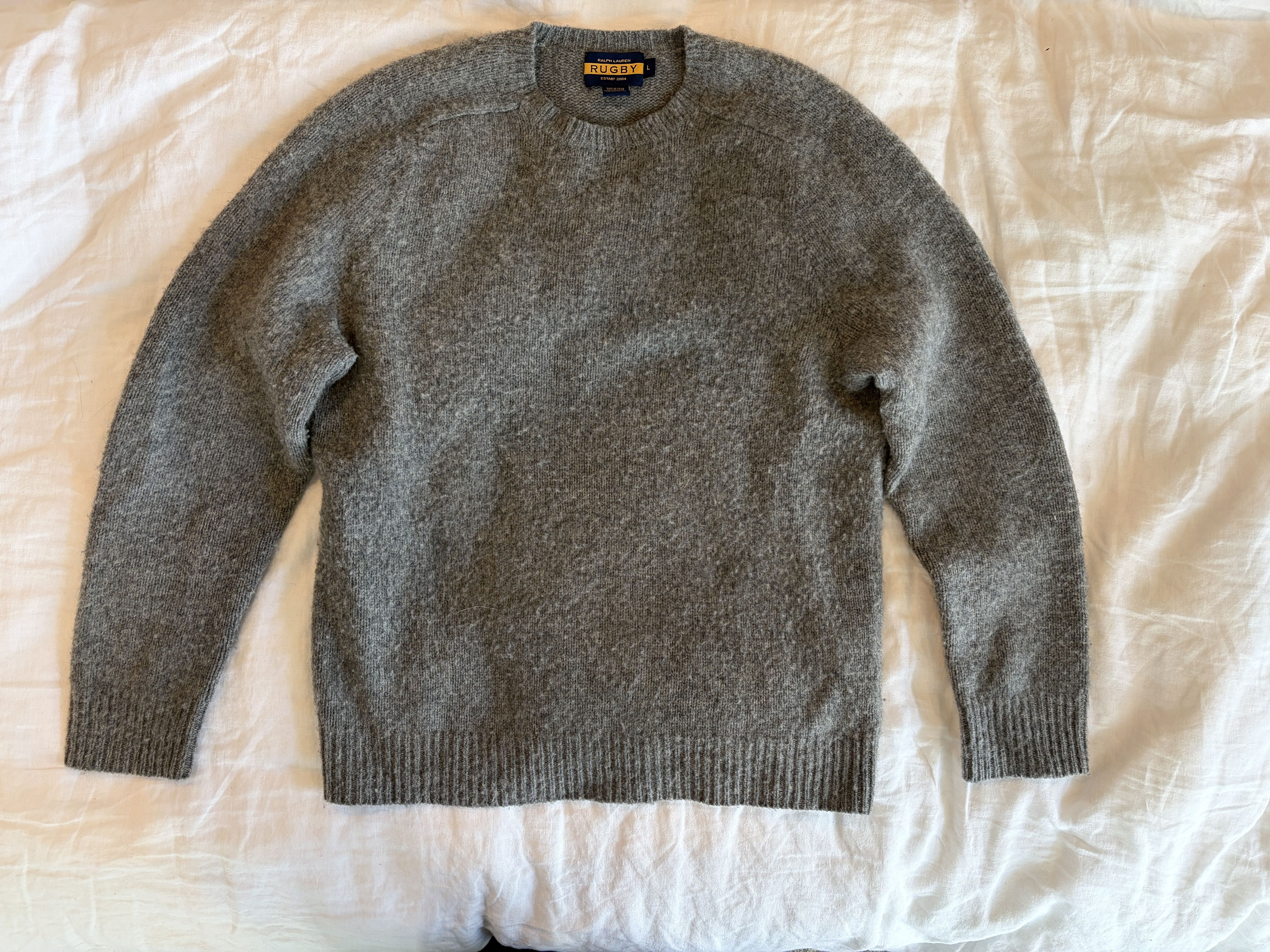Ralph Lauren Rugby Ralph Lauren 100% Wool - Grey with Suede - Large Size US L / EU 52-54 / 3 - 6 Thumbnail