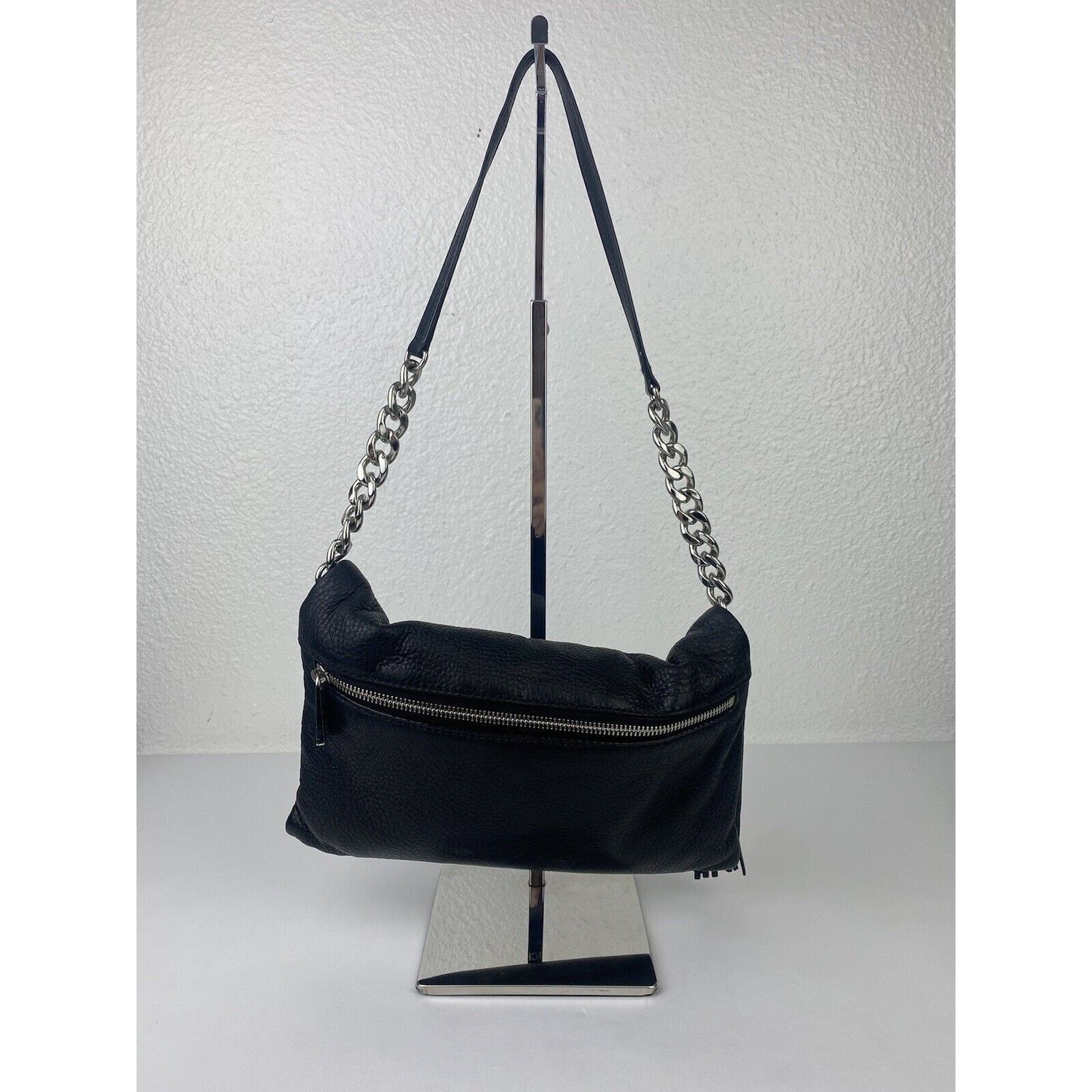 Michael Kors Michael Kors Weston Pebbled Black Leather Foldover purse Size ONE SIZE - 8 Thumbnail