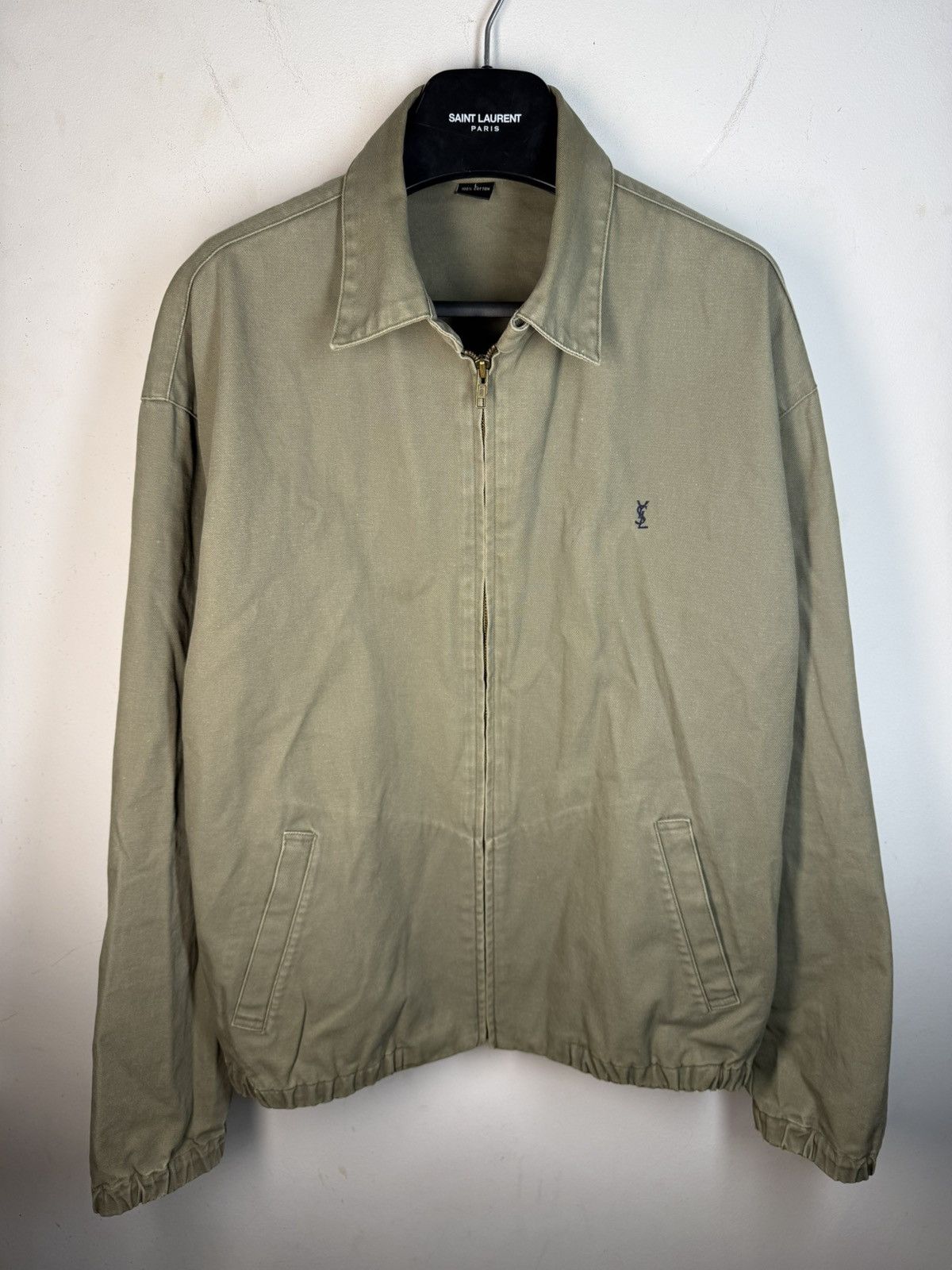 Yves Saint Laurent Cotton YSL Windbreaker Jacket 90s Bomber Zip Up Vintage Size US L / EU 52-54 / 3 - 18 Thumbnail