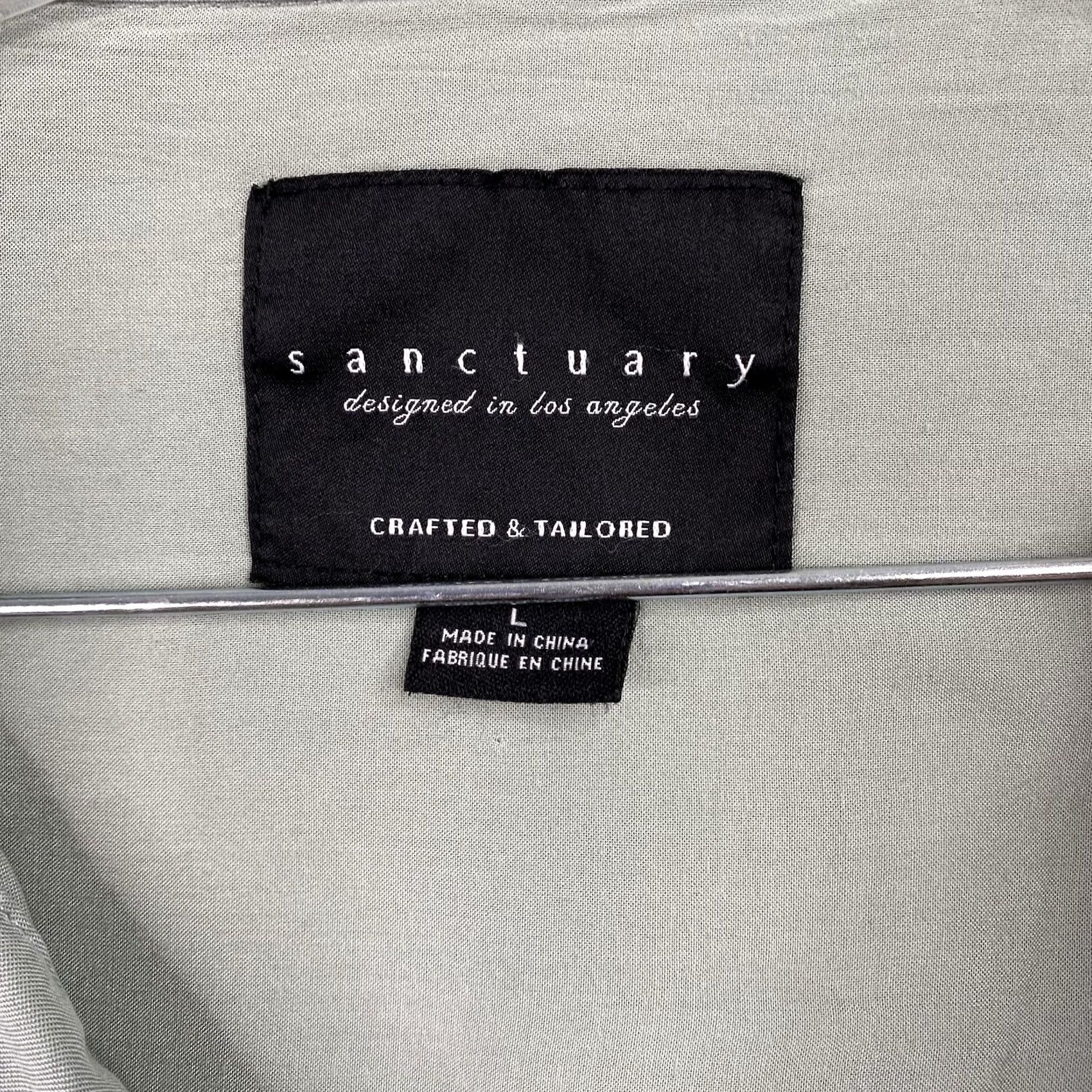 Anthropologie anthropologie Sanctuary Jacket Sz L Green Chambray Belted Drawstring Pockets Casual Travel Workwear Womens Size L / US 10 / IT 46 - 6 Thumbnail