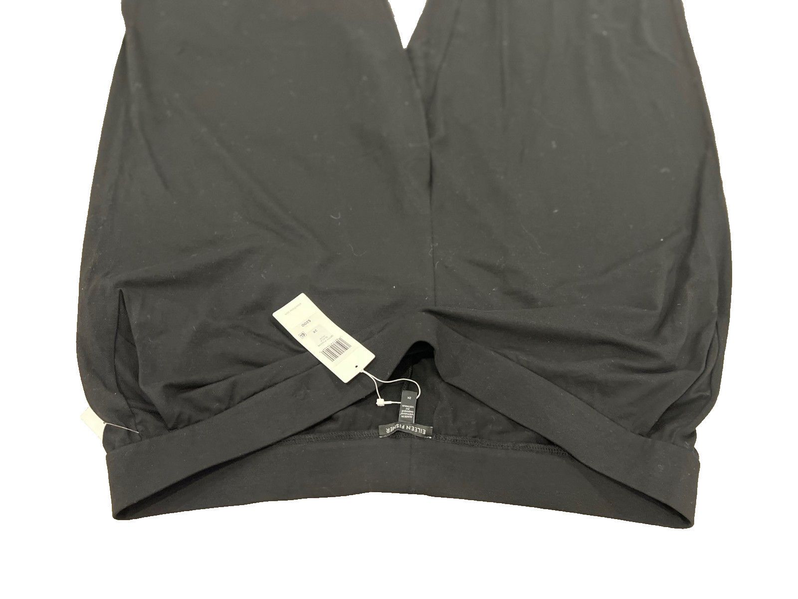 Eileen Fisher Eileen Fisher Stretch Jersey Knit Straight Pant Black ( 3X ) Size 24" / US 00 / IT 34 - 3 Thumbnail