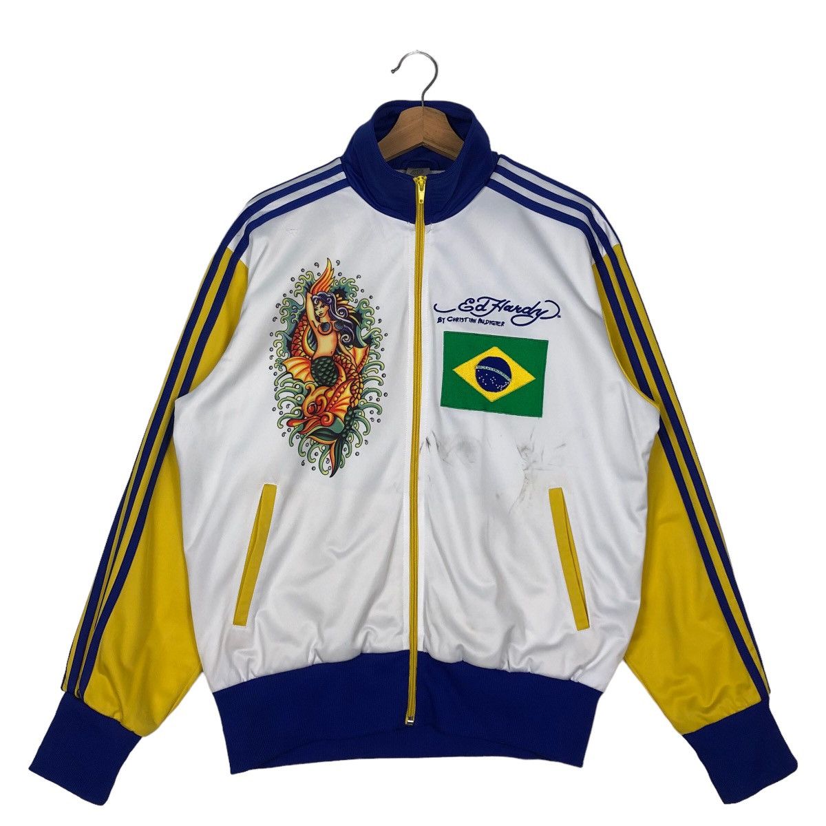 Christian Audigier Rare Over Print Tracktop Jacket Ed Hardy Big Logo Spell Out Size US M / EU 48-50 / 2 - 1 Thumbnail