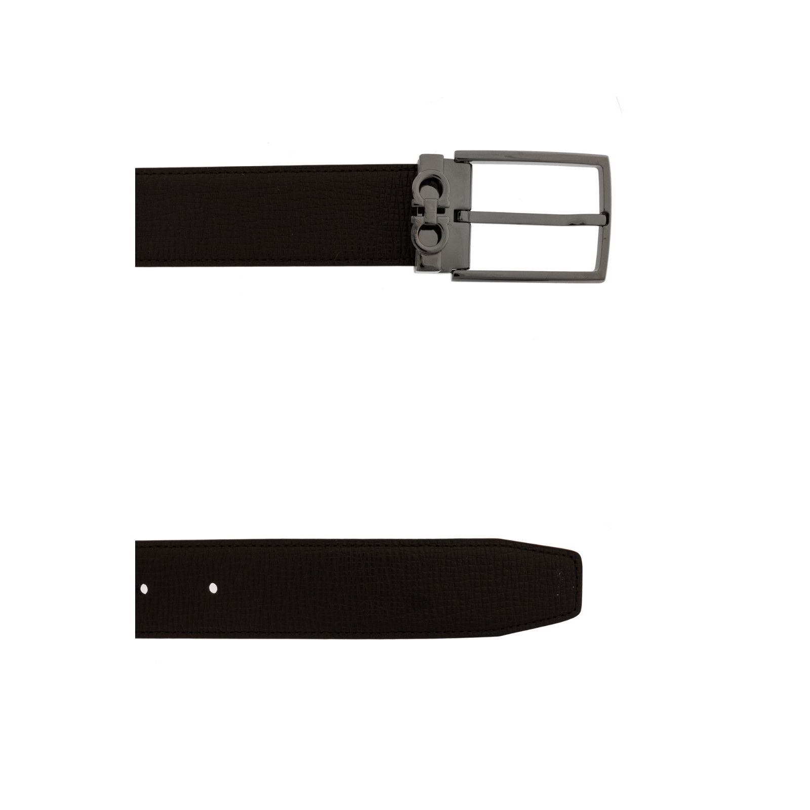 Salvatore Ferragamo FERRAGAMO Double Adjustable Brown Reversible Belt New & Auth Size ONE SIZE - 3 Thumbnail