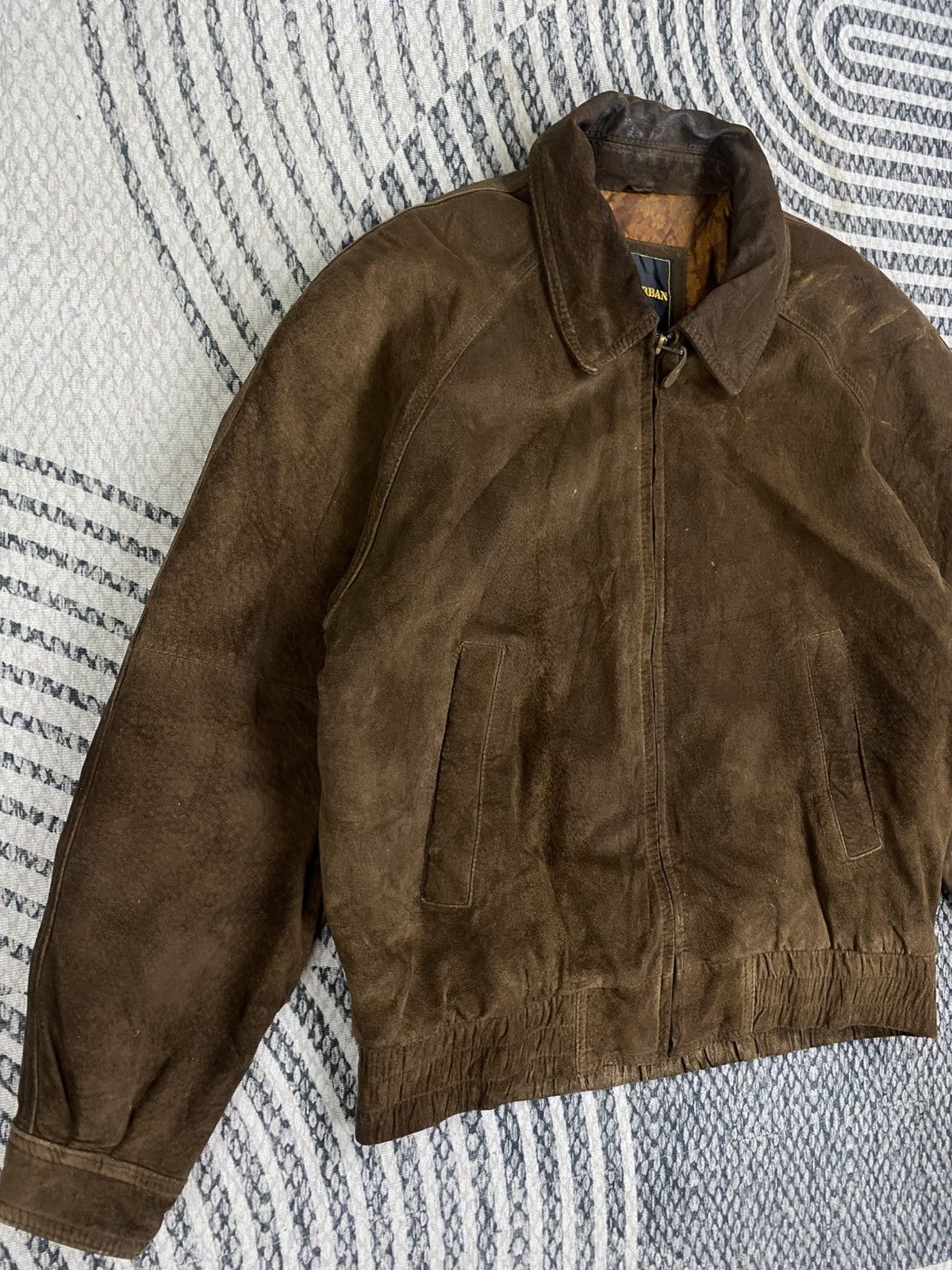 Japanese Brand Vtg Suburban Brown Suede Leather Bomber Jacket Size US M / EU 48-50 / 2 - 3 Thumbnail