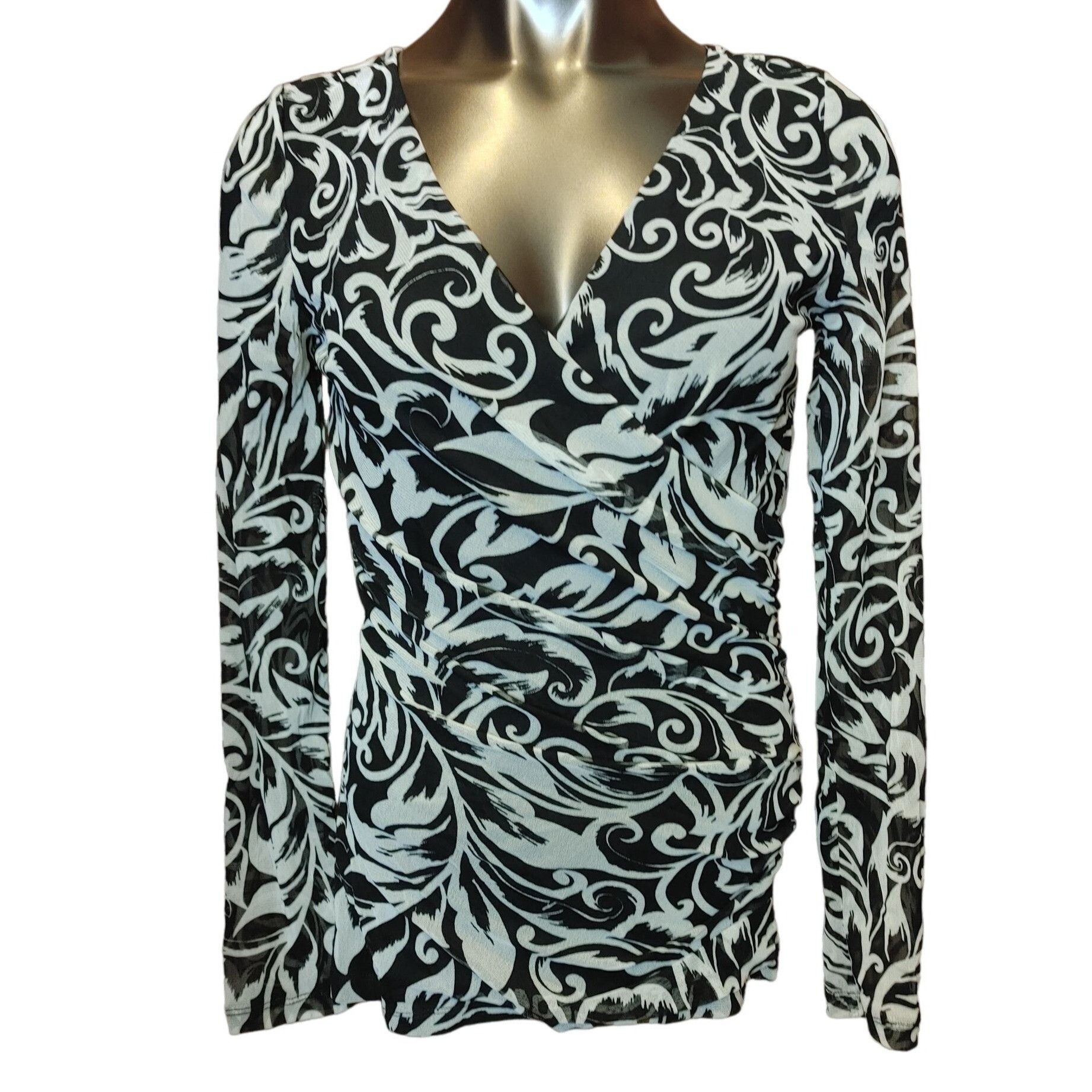 Other INC International Concepts Womens M Black Floral Scroll Faux Size M / US 6-8 / IT 42-44 - 1 Thumbnail