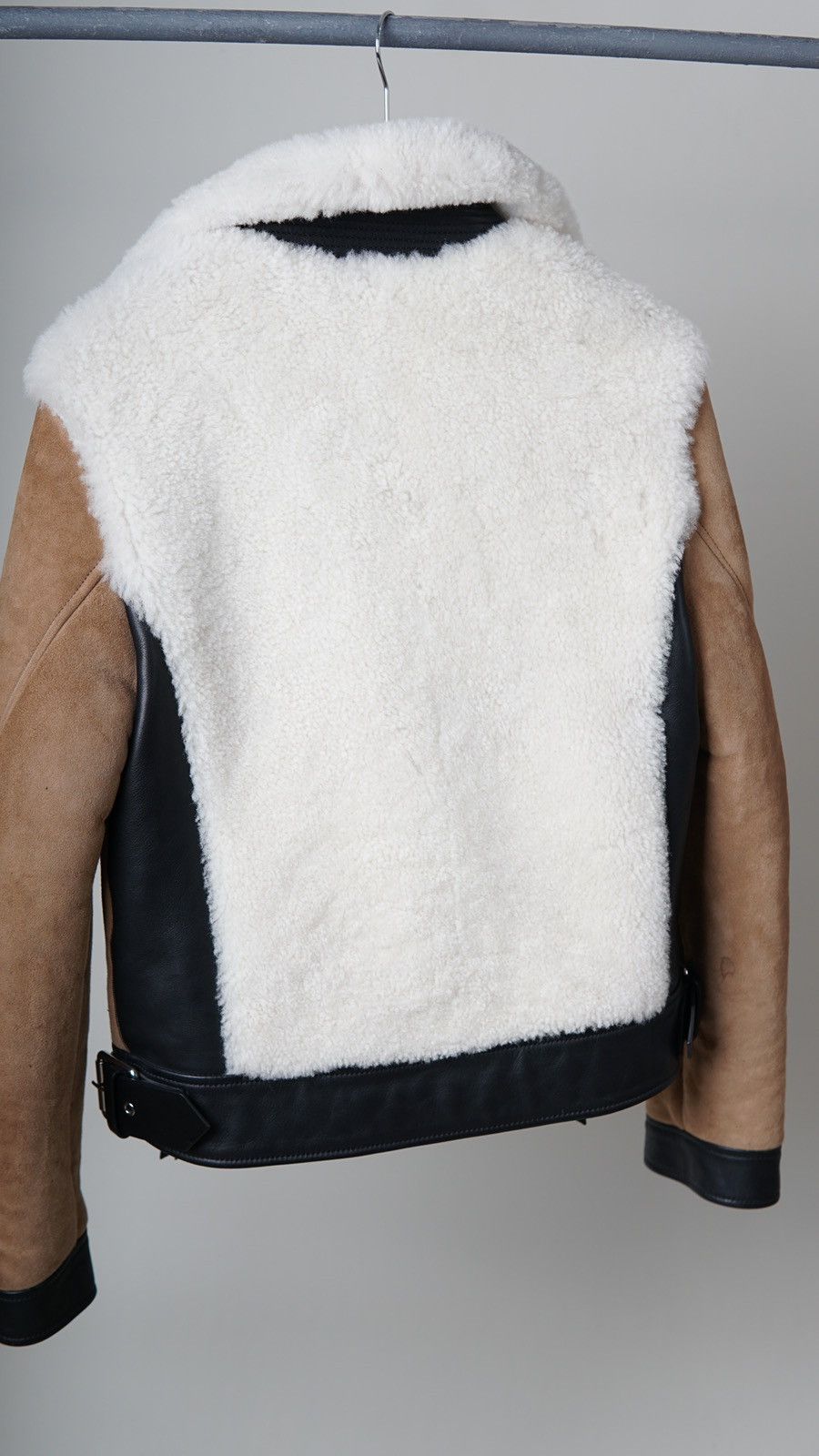 Allsaints Elia Shearling Biker Jacket Size XS / US 0-2 / IT 36-38 - 11 Thumbnail