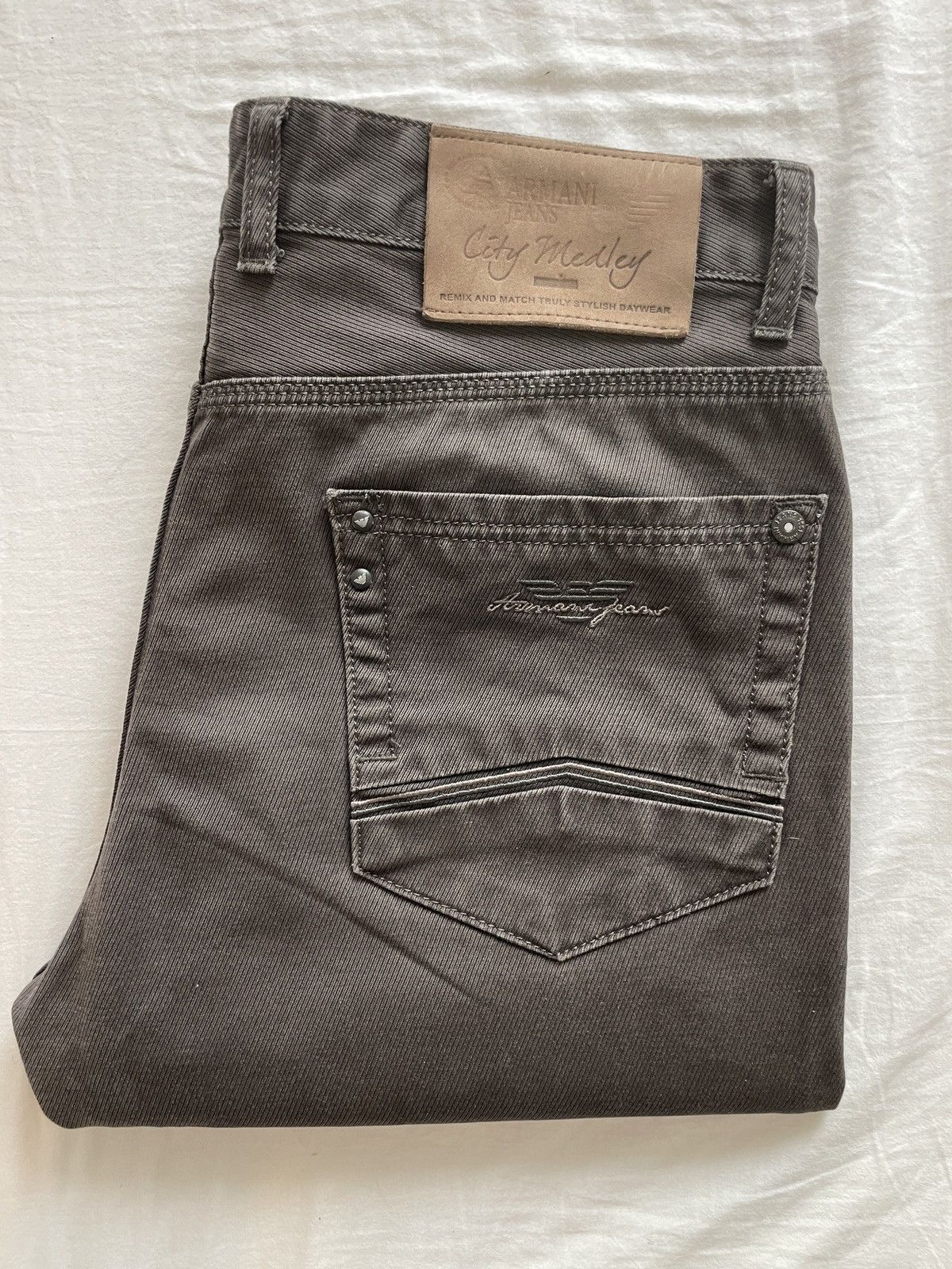Emporio Armani Emporio Armani Brown Jeans – City Medley – Made in Italy Size US 34 / EU 50 - 1 Thumbnail