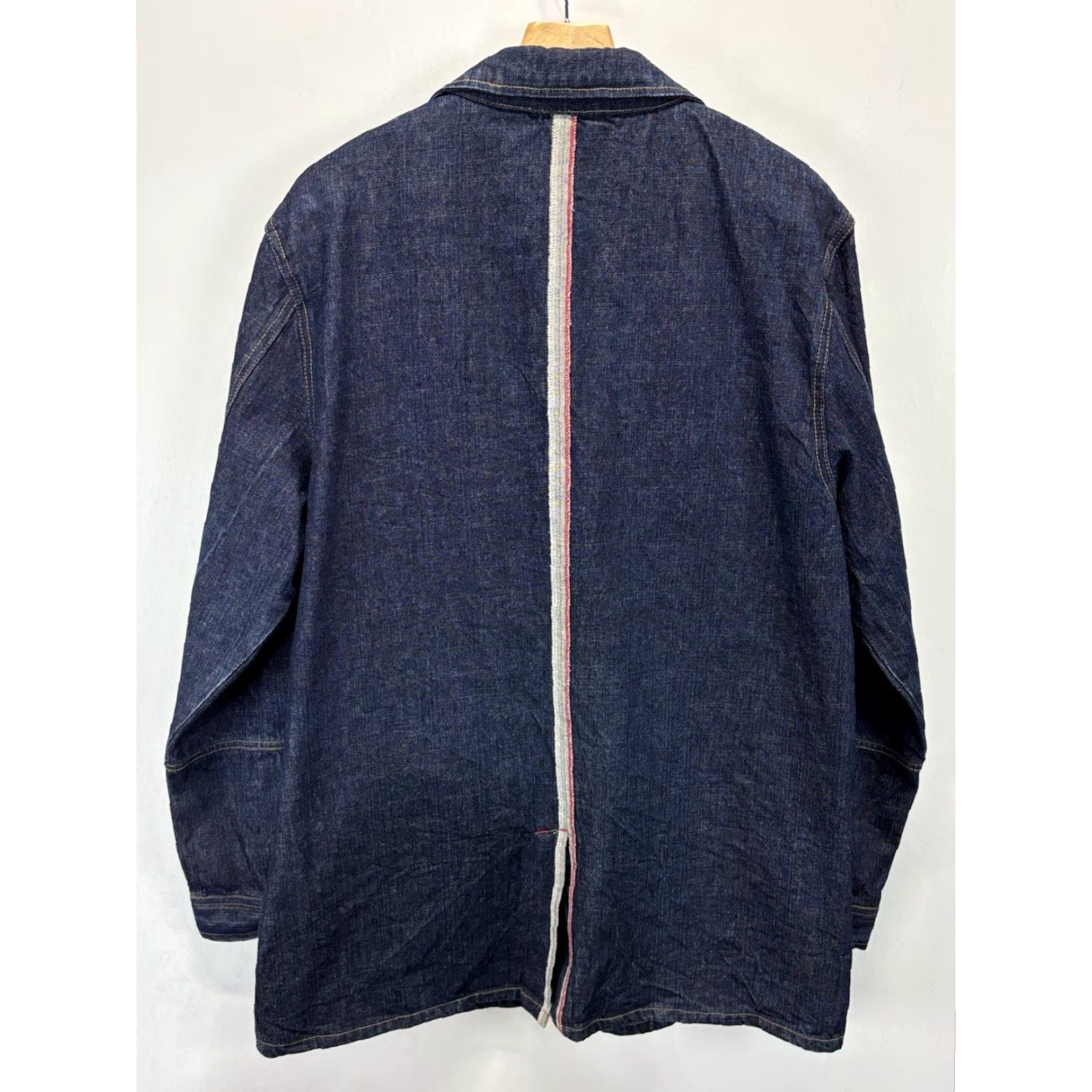 Denime VINTAGE Def Jam Denim Jacket Men 3XL XXXL Dark Wash Jean Coat Streetwear Y2K Vintage Casual Mens - Blue Size US 39 - 3 Thumbnail