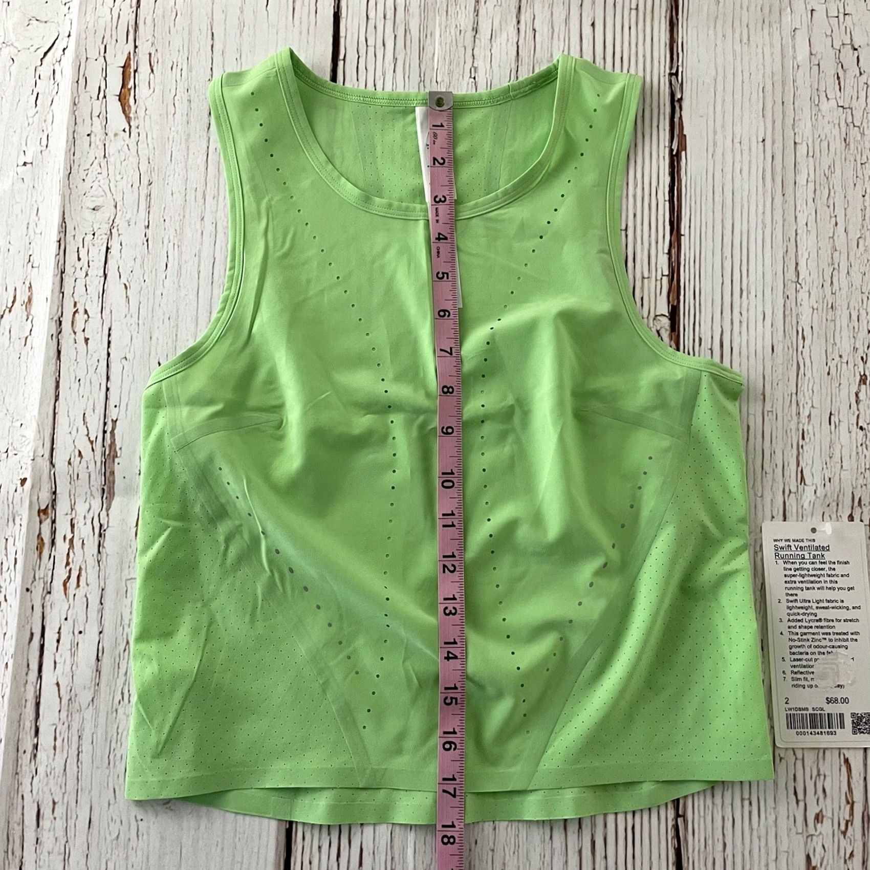 Lululemon Lululemon Swift Ventilated Running Tank Women's 2 Lime Green Tank Women 2 Lime Green Running & Jogging Size XS / US 0-2 / IT 36-38 - 5 Thumbnail