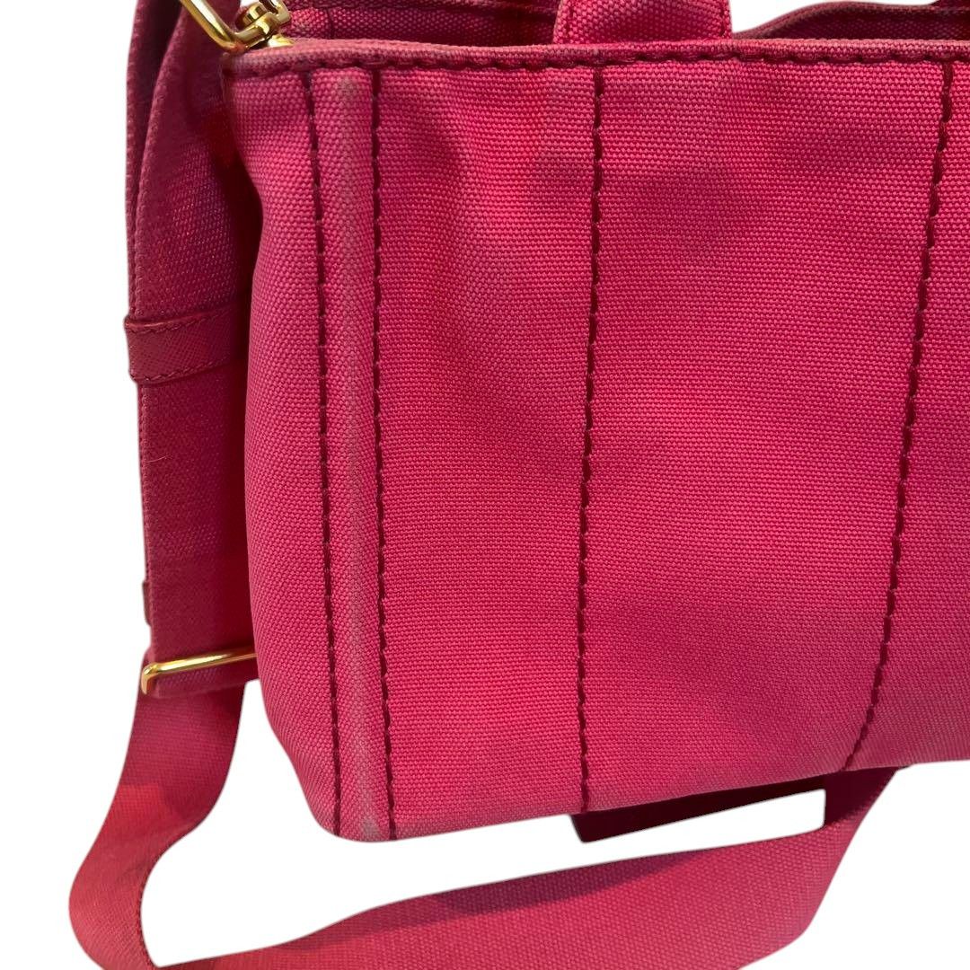 Prada Prada - Canapa Denim 2Way Pink Shoulder Bag Handbag Size ONE SIZE - 6 Thumbnail