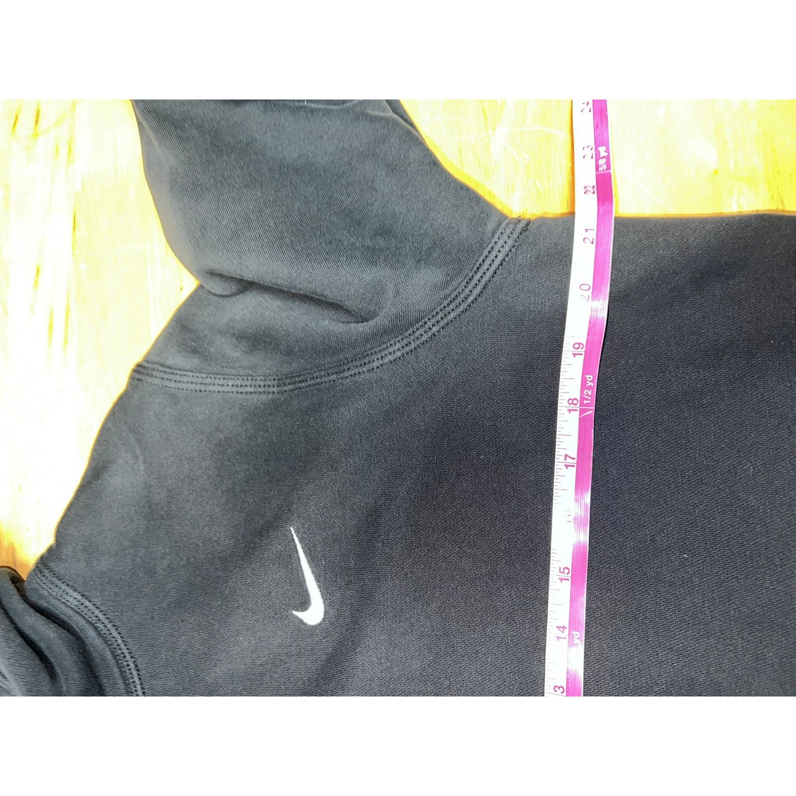 Vintage Nike Club Hoodie Black Pullover White Logo Swoosh Pull Over Size US L / EU 52-54 / 3 - 10 Thumbnail