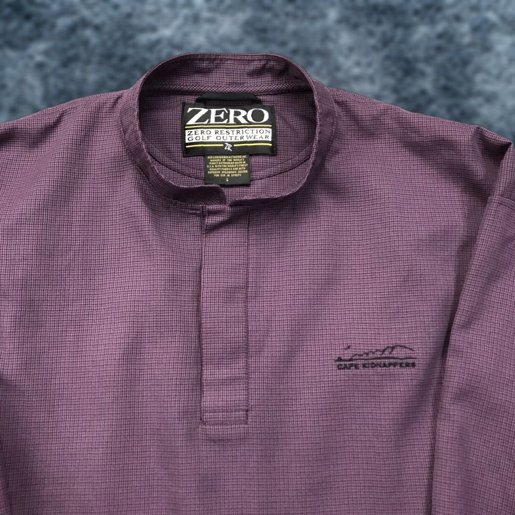 Vintage Cape Kidnappers Golf Jacket Mens Large Purple Check Zero Restriction Windbreaker Size US L / EU 52-54 / 3 - 1 Thumbnail