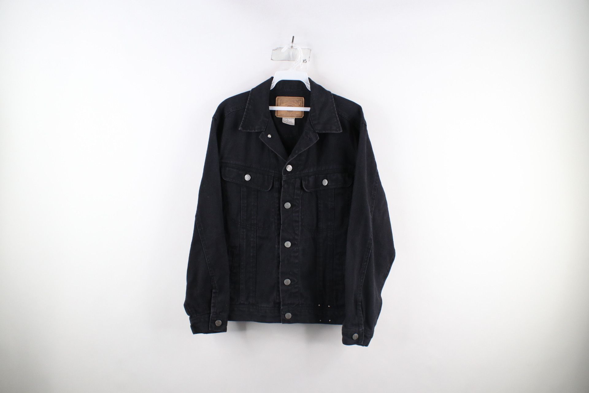 Vintage Vintage 90s Streetwear Faded Denim Jean Trucker Jacket Black Size US S / EU 44-46 / 1 - 1 Thumbnail