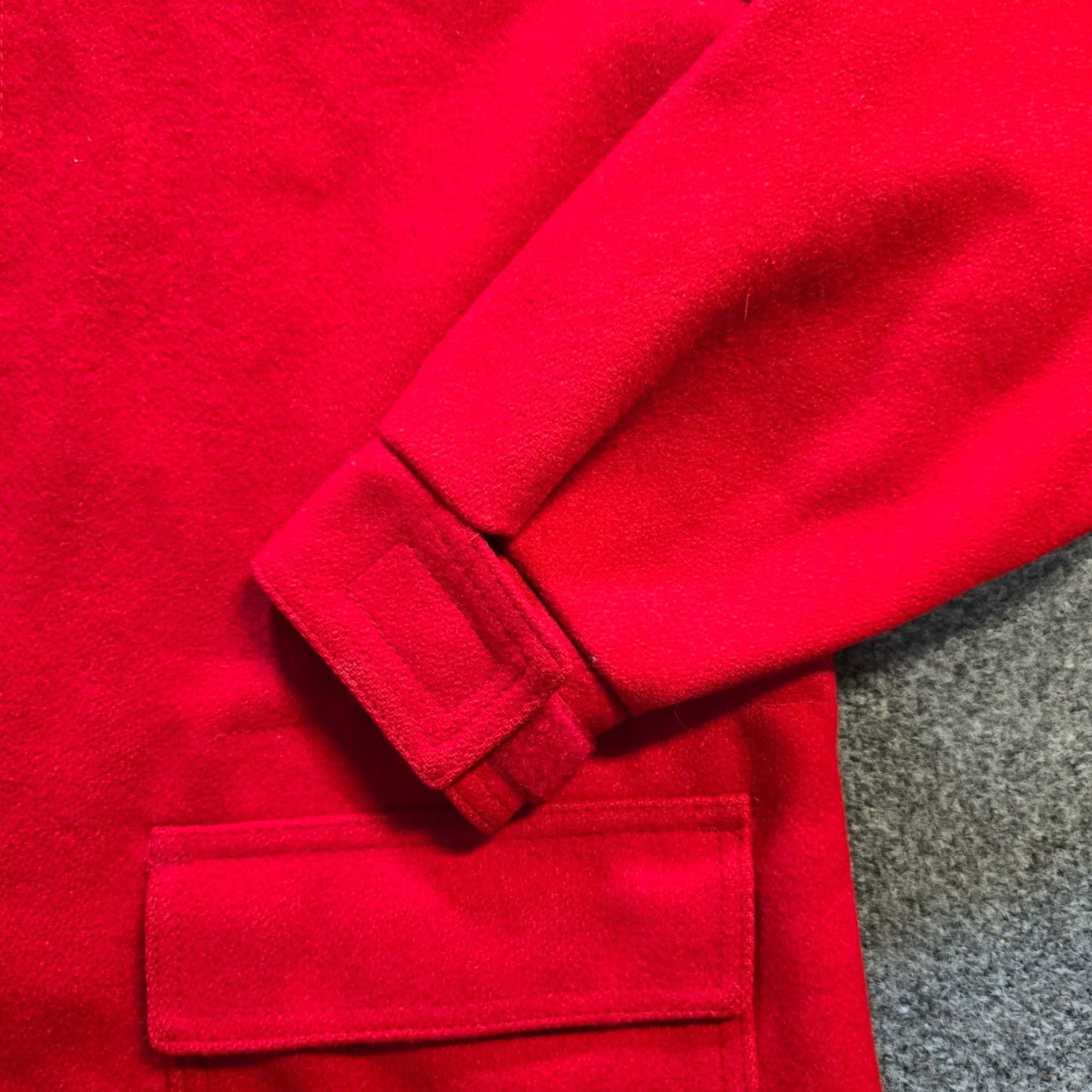 Vintage VINTAGE Woolrich Jacket Womens Size Medium Red Boiled Wool Full Zip Hood Pockets Mens? Size M / US 6-8 / IT 42-44 - 3 Thumbnail
