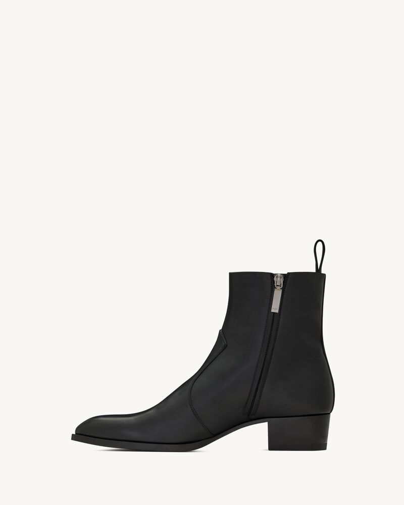 Saint Laurent Paris o1b1hav111225 Wyatt Boots in Smooth Leather in Black Size US 8.5 / EU 41-42 - 3 Thumbnail