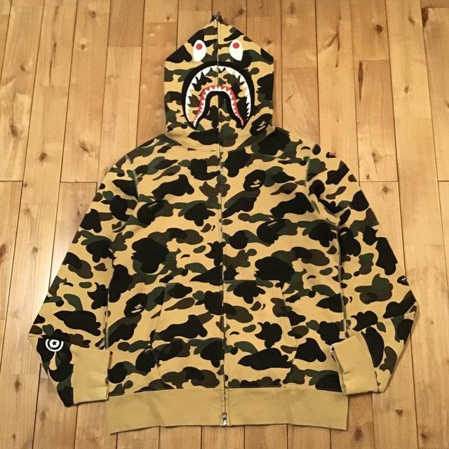 Bape BAPE 1st Camo Yellow Shark Full Zip Hoodie a bathing ape Size US XL / EU 56 / 4 - 1 Thumbnail