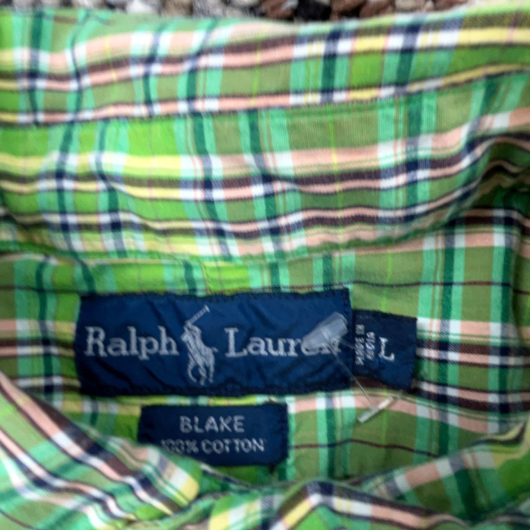 Ralph Lauren VINTAGE Ralph Lauren Shirt Men Large Green Plaid Button-Front Casual Modern Polo Tartan Size US M / EU 48-50 / 2 - 4 Thumbnail
