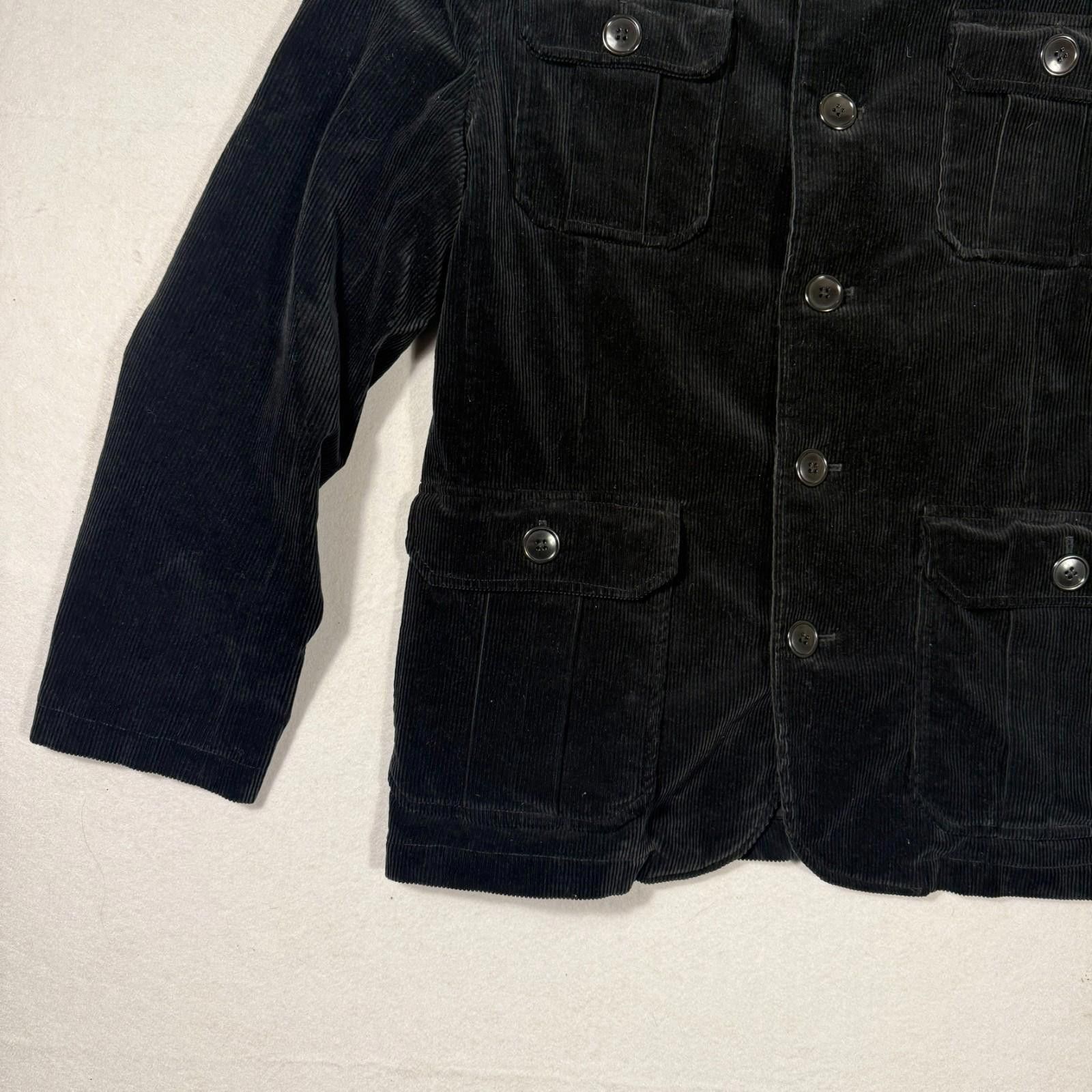 Rugby Ralph Lauren Vintage Rugby Ralph Lauren Corduroy Military Jacket Black XL Size US XL / EU 56 / 4 - 2 Thumbnail