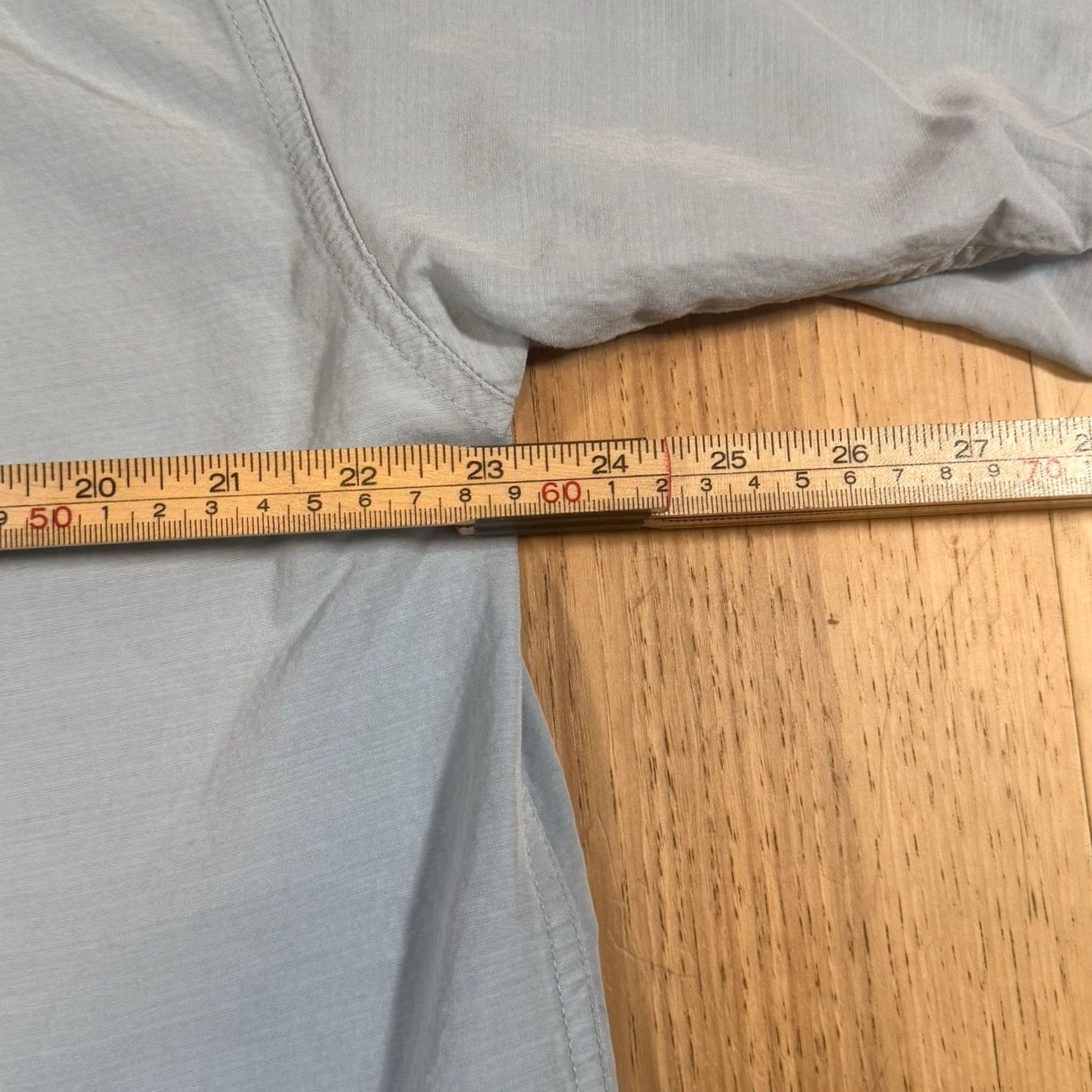Vintage Columbia GRT Shirt Large Light Blue Short Sleeve Button Pleated Viscose Size US L / EU 52-54 / 3 - 7 Thumbnail